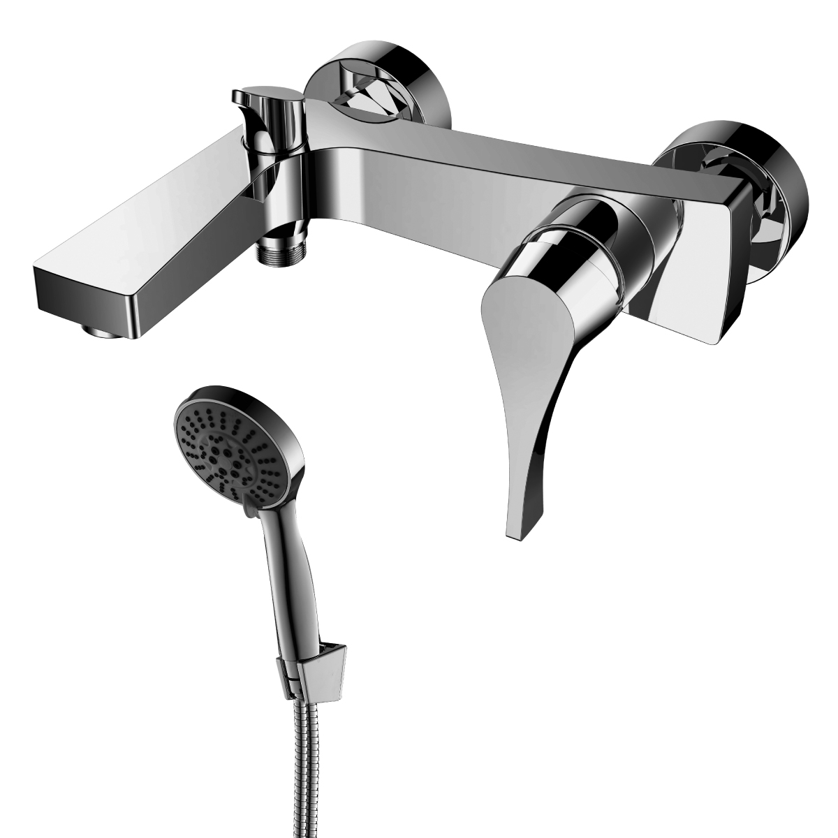 RS34 Смеситель для ванны, монолитный излив 184мм, р/ОД, хром, ROS, RS34-31