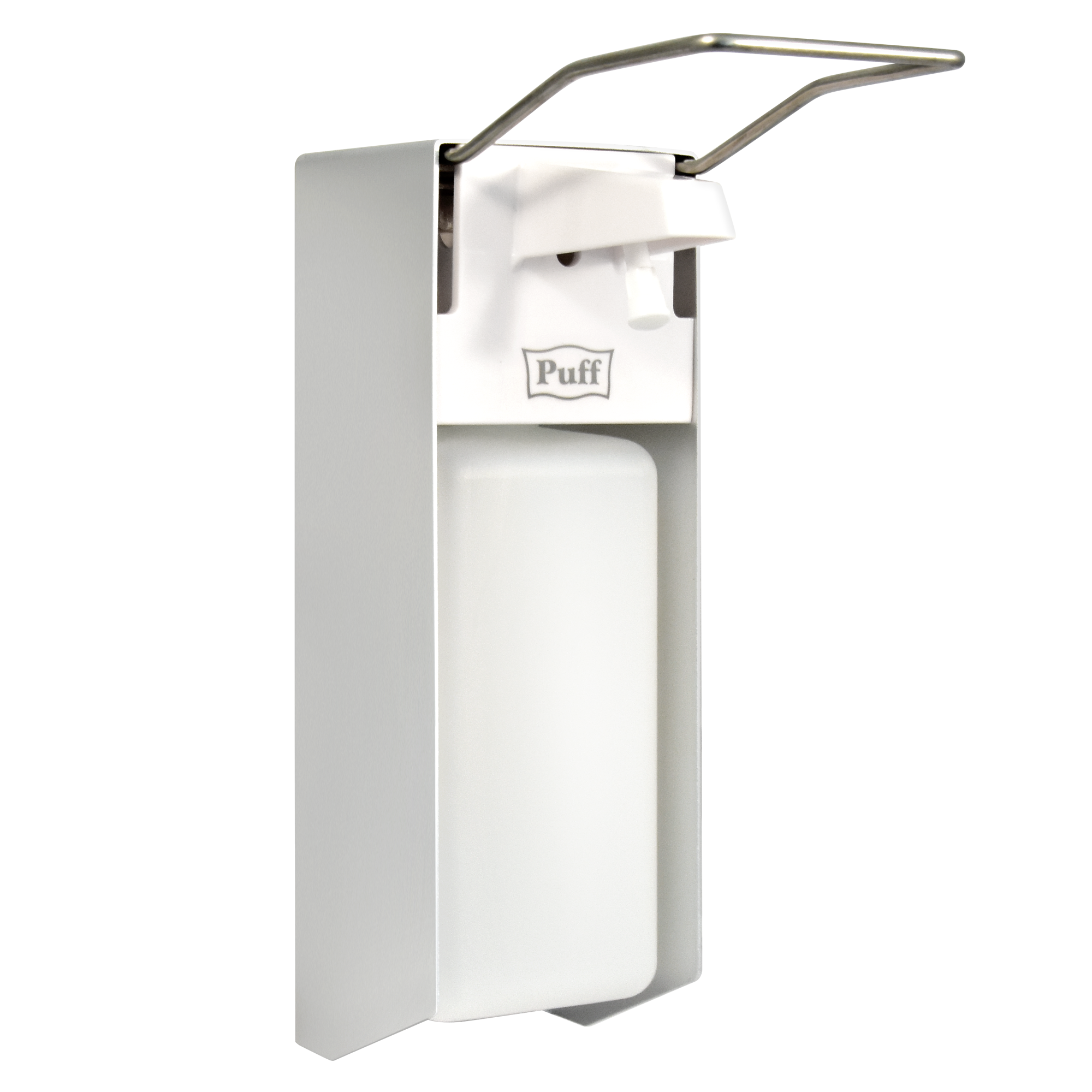 Локтевой дозатор для жидкого мыла и дез. растворов, 1000 мл, Puff-8191, 26х23х10 см