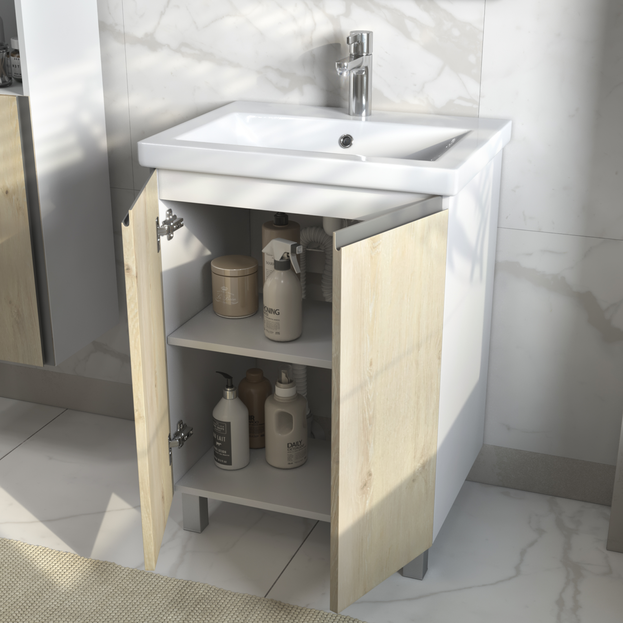 Тумба под раковину VIGO Yuma 60 напольная 346 дуб давос