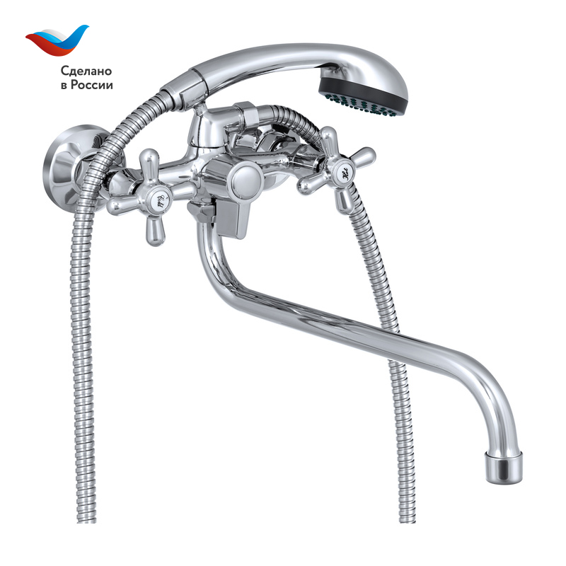 ПРОРАБ Смеситель для ванны универсальный, двуручный, СЛАВЕН, О31
