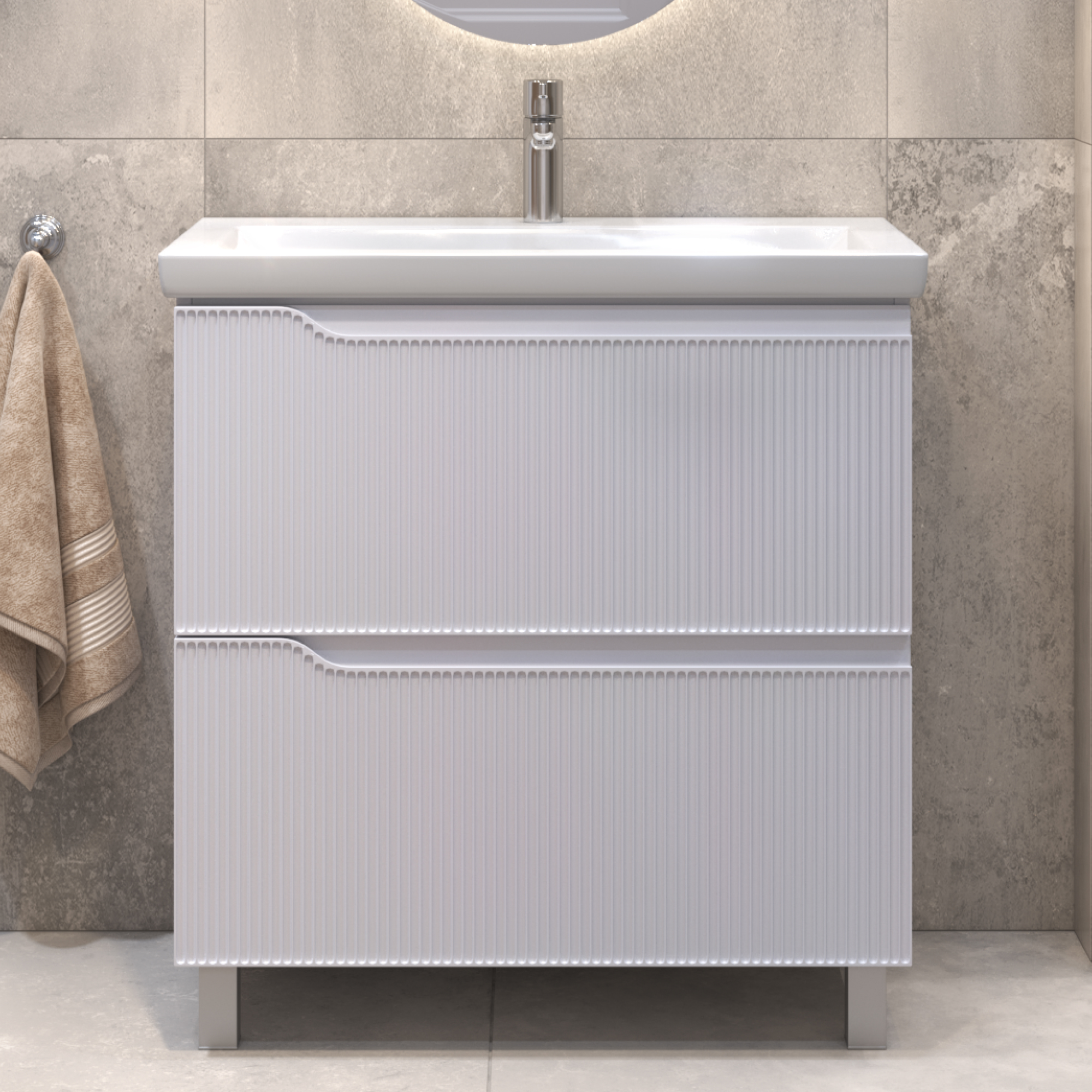 Тумба под раковину VIGO Neo 80 напольная белый (329) Тумба под раковину VIGO Neo 80 напольная белый (329)