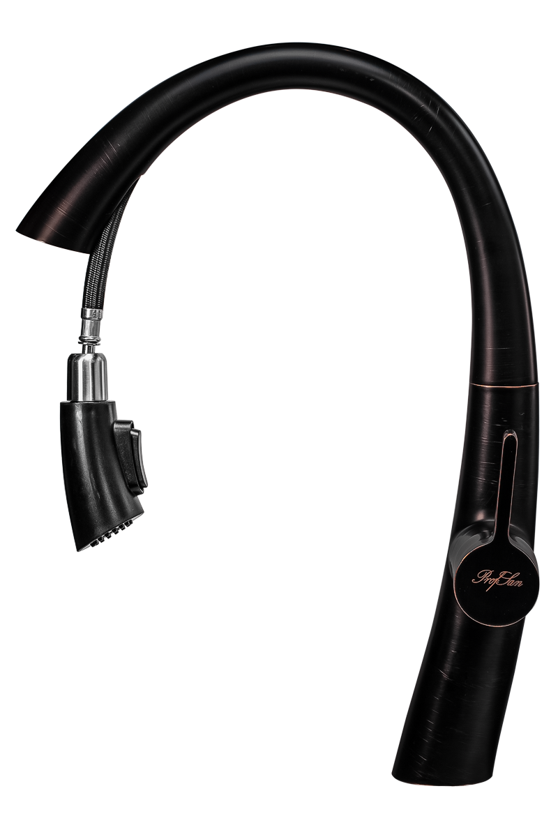 Смеситель для кухни ПРОФСАН ПСМ-301-9 STEEL нержавеющая сталь AISI-304 с выдвижной лейкой тип См-МОЦ