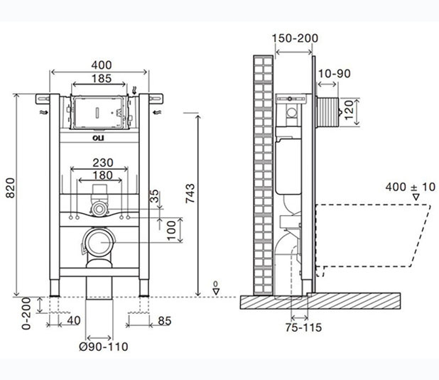 721703 Инсталляция EXPERT PLUS Sanitarblock (0400*0820*0150), механическая, OLI 721703 Инсталляция EXPERT PLUS Sanitarblock (0400*0820*0150), механическая, OLI