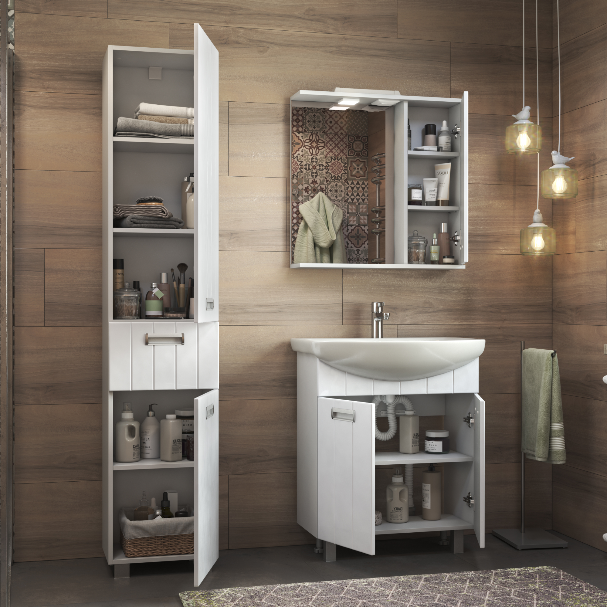 Зеркало со шкафом VIGO Diana 60 подвесное белый (z.DIA.60.R.El) Зеркало со шкафом VIGO Diana 60 подвесное белый (z.DIA.60.R.El)