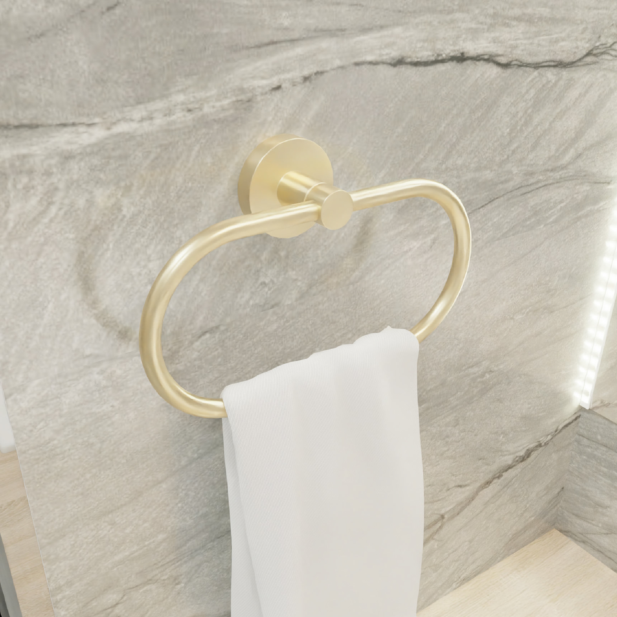 Полотенцедержатель кольцо золото-сатин FIXSEN Comfort Gold (FX-87011)