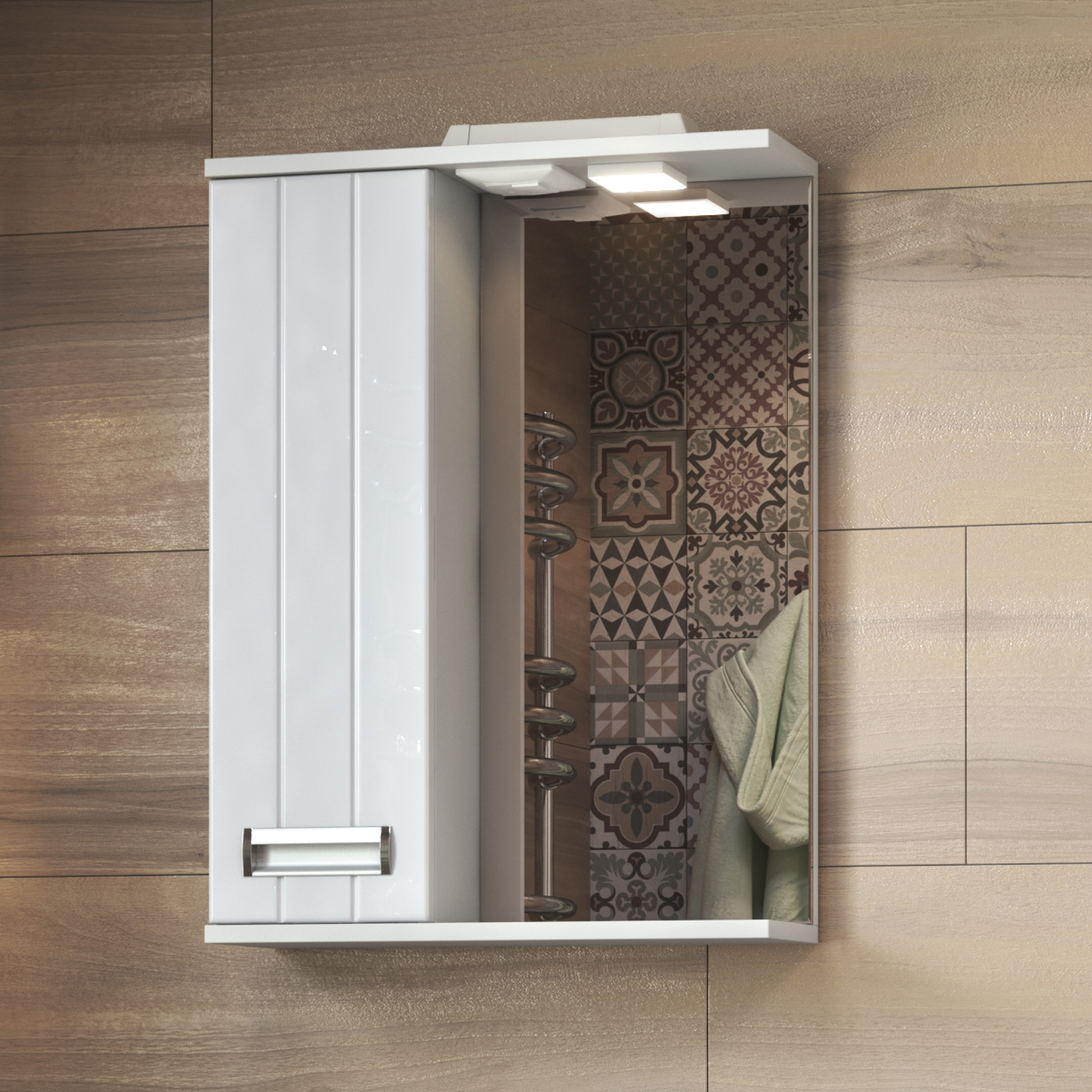 Зеркало со шкафом VIGO Diana 50 подвесное белый (z.DIA.50.L.El) Зеркало со шкафом VIGO Diana 50 подвесное белый (z.DIA.50.L.El)