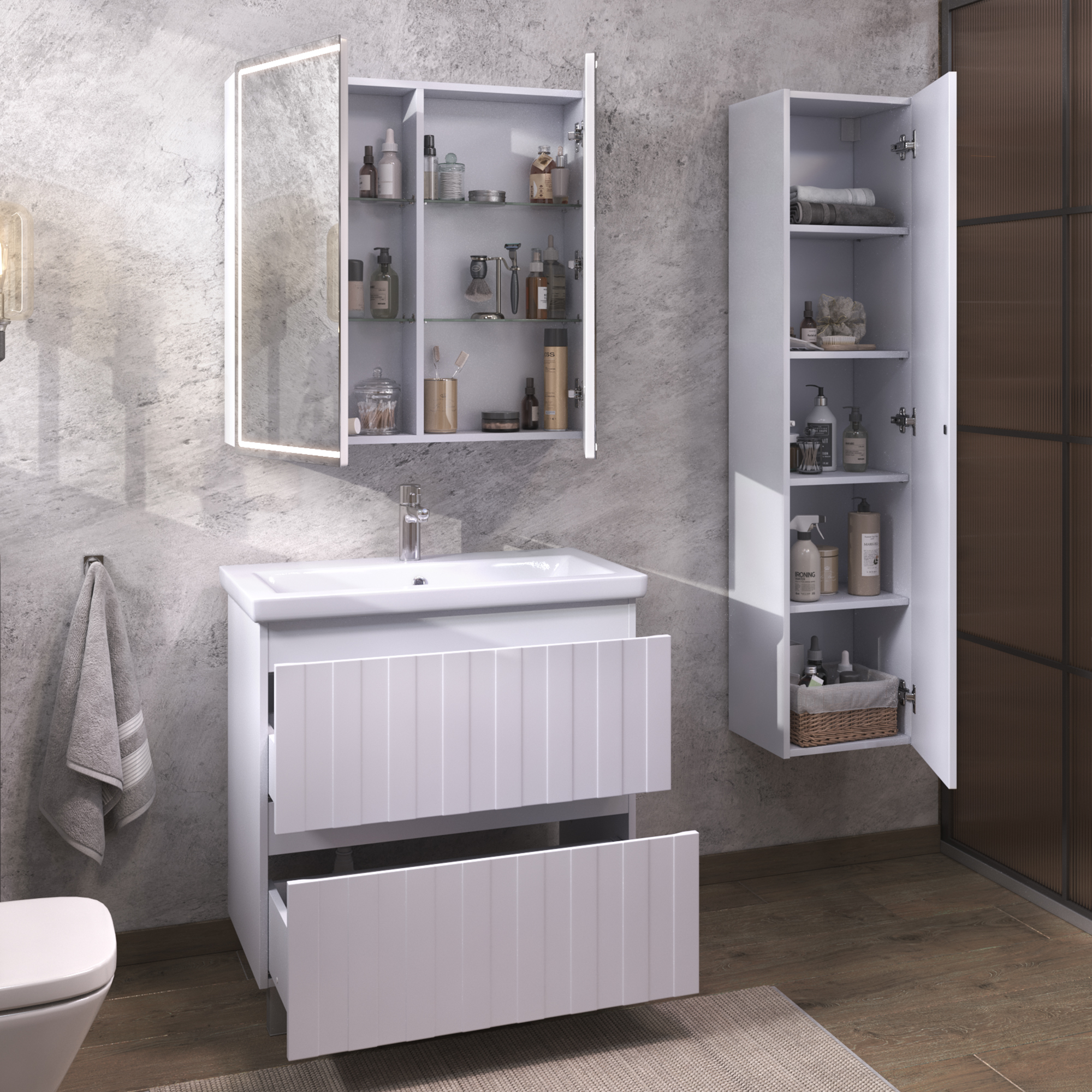 Шкаф-пенал VIGO Finlay 40 подвесной белый (pp.FIN.40) Шкаф-пенал VIGO Finlay 40 подвесной белый (pp.FIN.40)