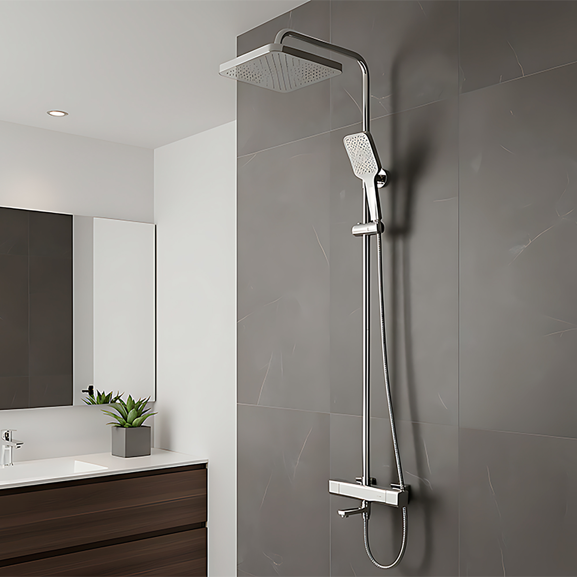 Душевая система TOKITO RAIN с термостатом хром (TOK-RAI-1028)