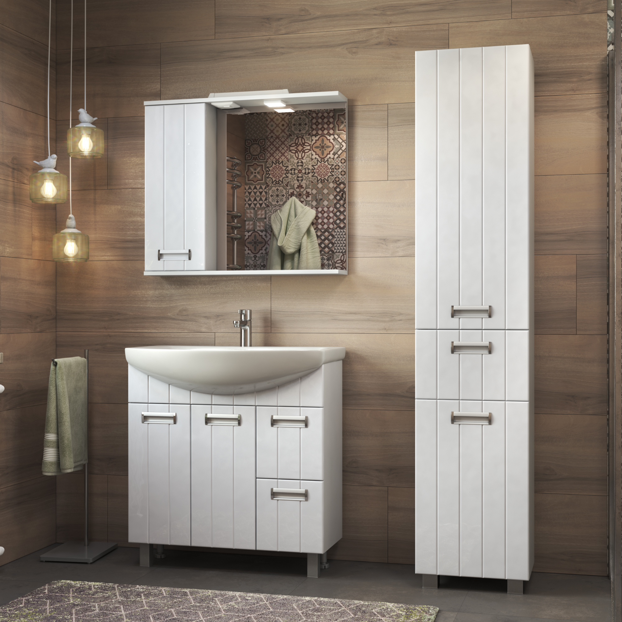 Зеркало со шкафом VIGO Diana 80 подвесное белый (z.DIA.80.L.El) Зеркало со шкафом VIGO Diana 80 подвесное белый (z.DIA.80.L.El)