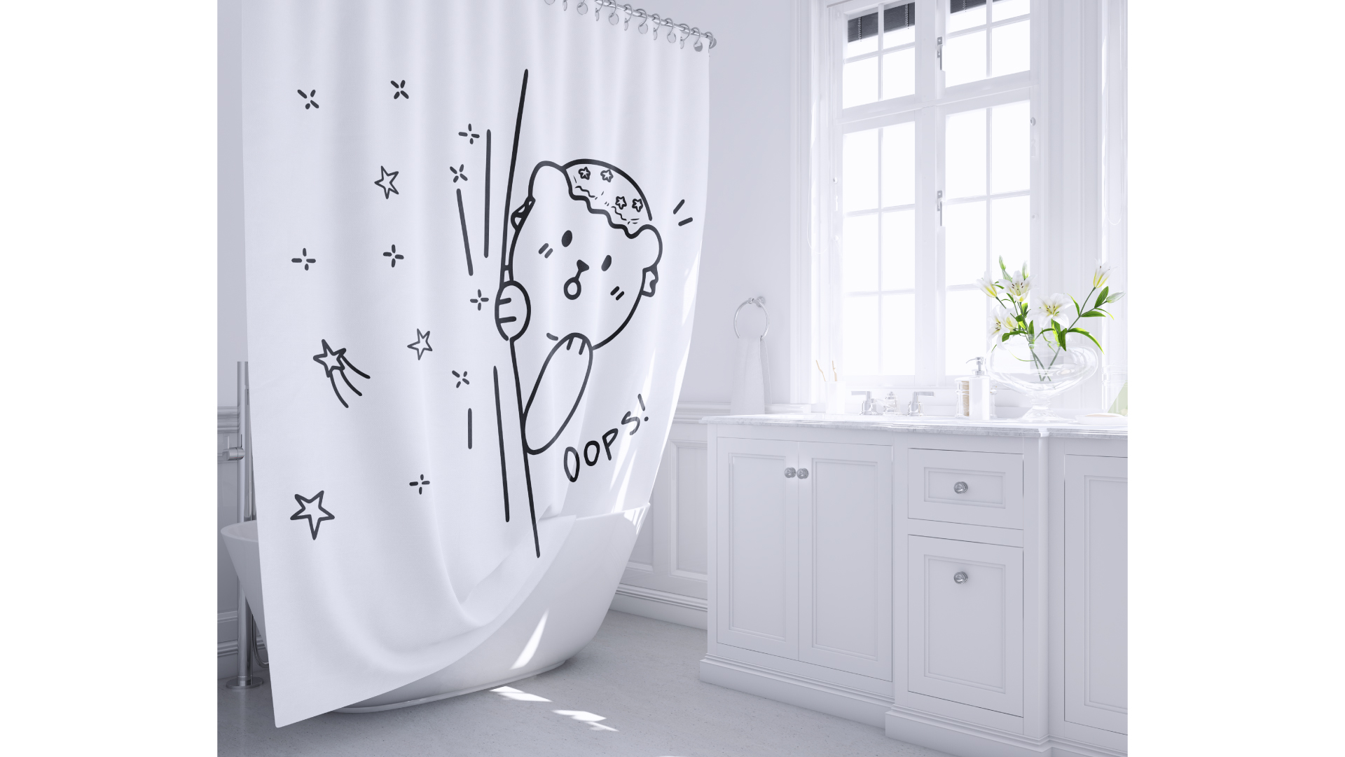 Шторка для ванной Fixsen Teddy Oops FX-2505