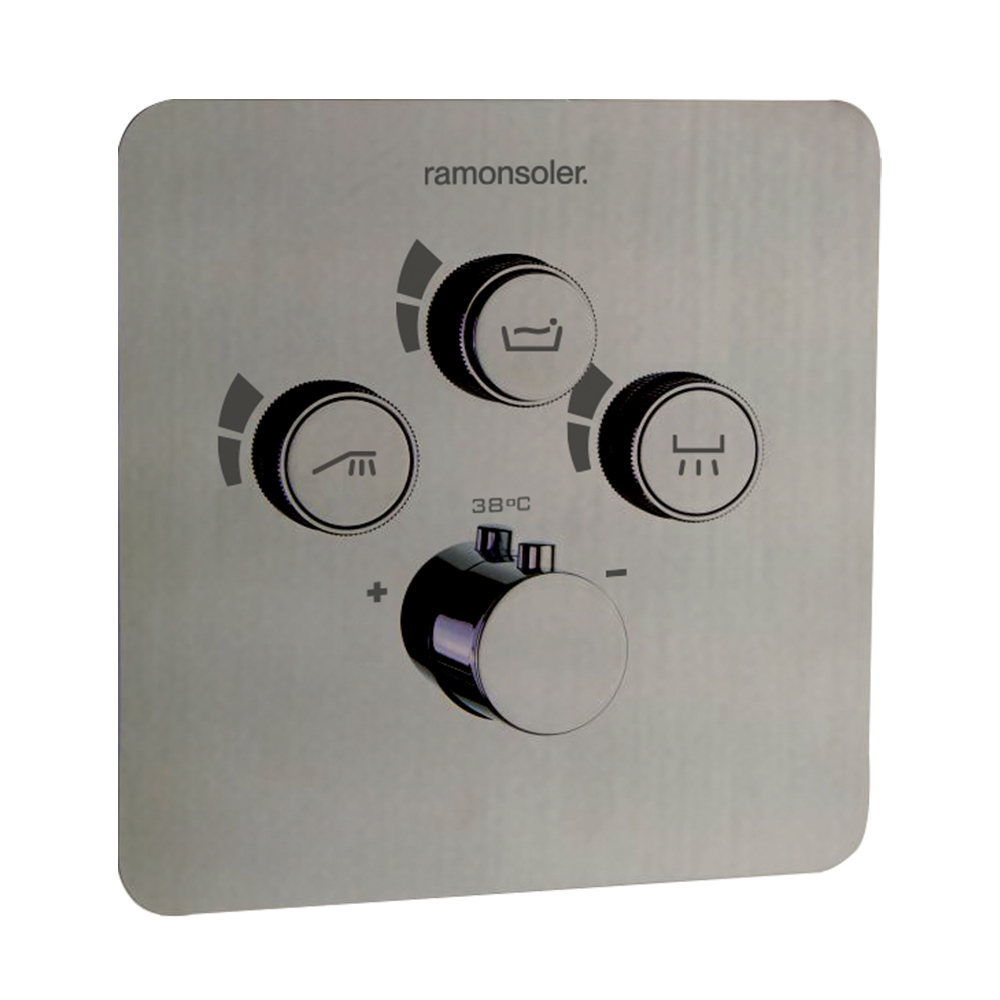 Встраиваемый термостатический смеситель для душа RS SMART 85T301SNC никель брашированный на 3 выхода