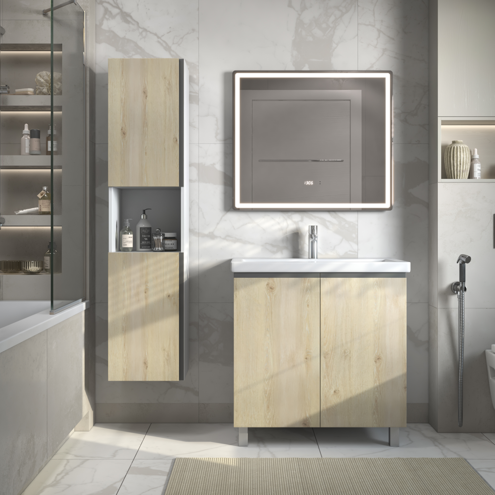 Тумба под раковину VIGO Yuma 80 напольная 347 дуб давос