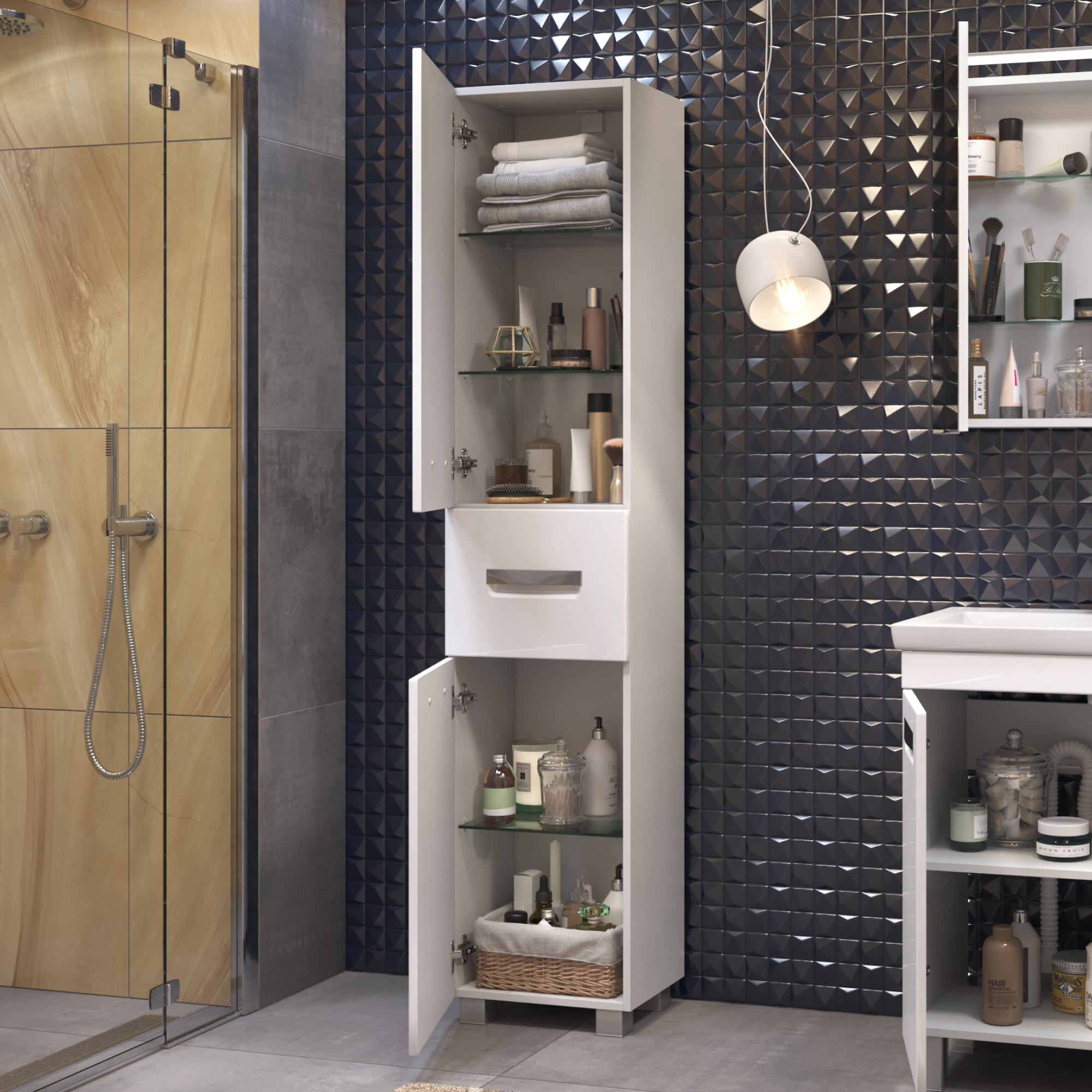 Шкаф-пенал VIGO Plaza 40 напольный белый (pn.PLA.40) Шкаф-пенал VIGO Plaza 40 напольный белый (pn.PLA.40)