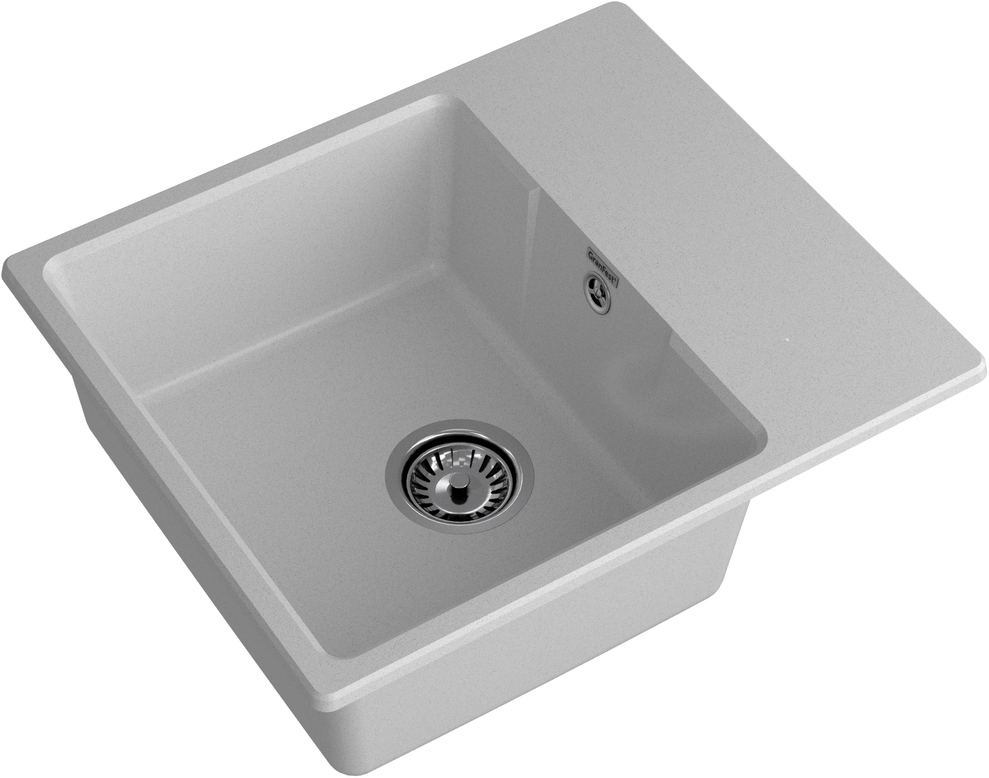 GRANFEST Мойка URBAN 658L  1-чаша+крыло 580*490мм серый арт.GF-UR- GRANFEST Мойка URBAN 658L  1-чаша+крыло 580*490мм серый арт.GF-UR-