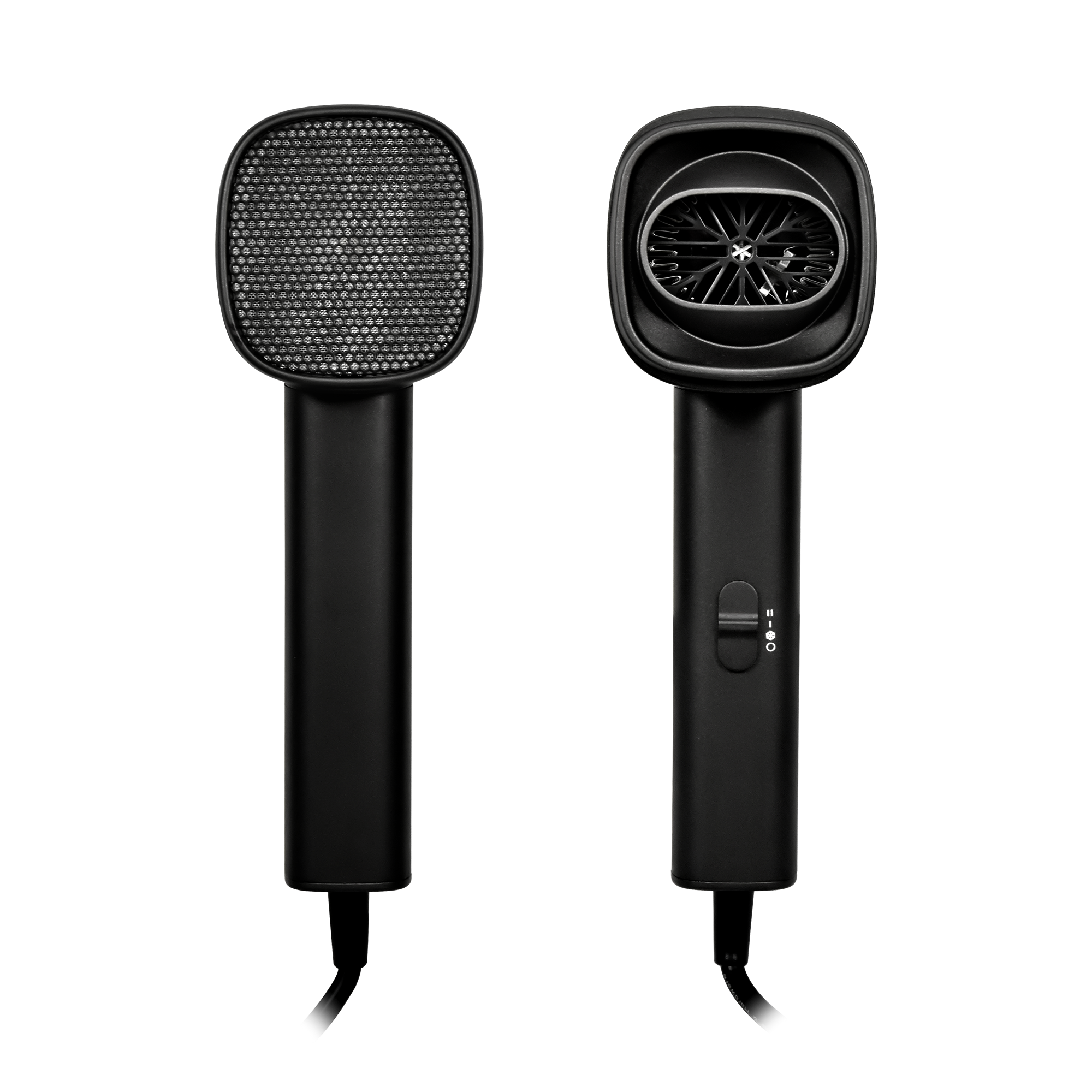 Фен для волос настенный PUFF-1601Вl черный матовый, 1,6 кВт (1405.012)