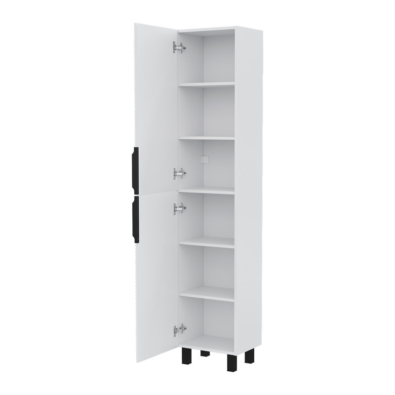 Шкаф зеркальный Geometry 40, напольный, белый, VOLNA