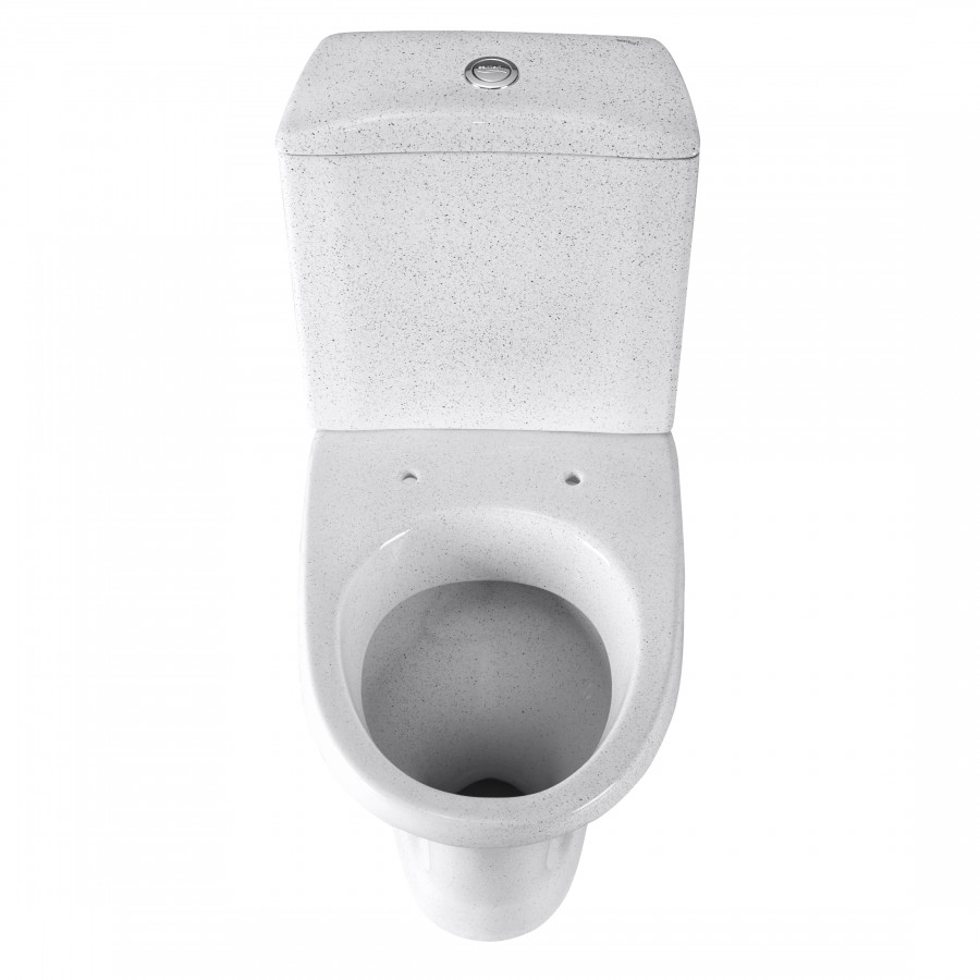 Унитаз-компакт "Вест" наклонный выпуск, с кнопочной арматурой и сиденьем, крап на белом. SANTERI Унитаз-компакт "Вест" наклонный выпуск, с кнопочной арматурой и сиденьем, крап на белом. SANTERI