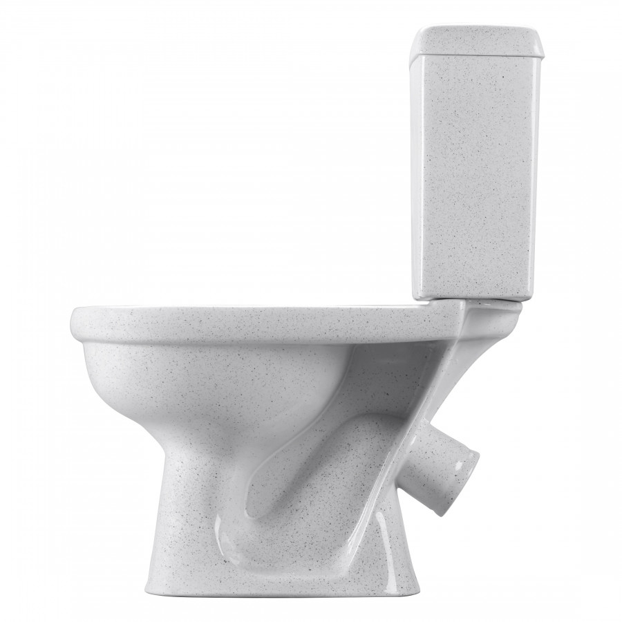 Унитаз-компакт "Визит" косой выпуск, с 1-реж. кнопочной арм.  и сид. п/п "Уклад,крап на белом. SANTE Унитаз-компакт "Визит" косой выпуск, с 1-реж. кнопочной арм.  и сид. п/п "Уклад,крап на белом. SANTE