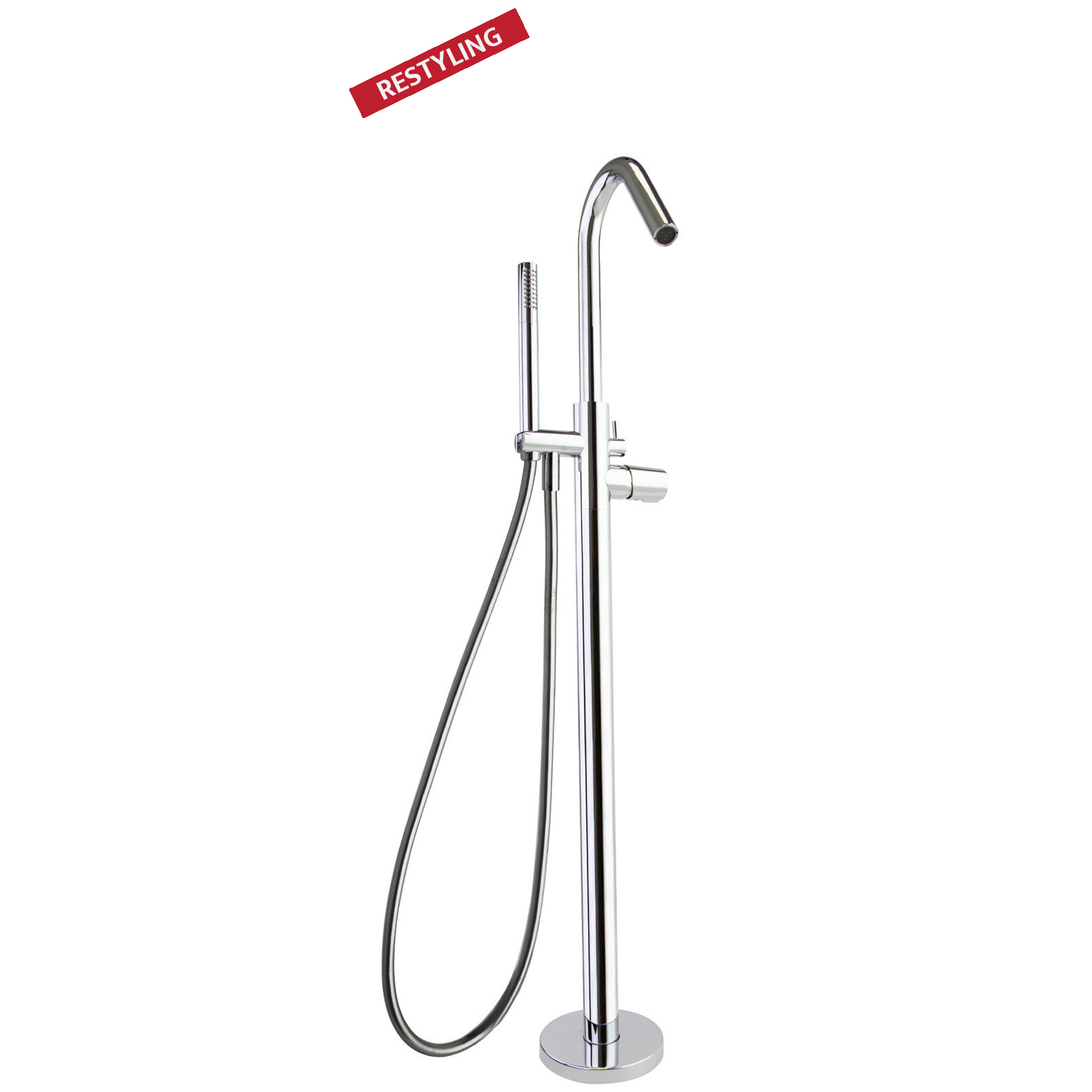 Напольный смеситель для ванны однорычажный с душевым комплектом TZAR 348503MO