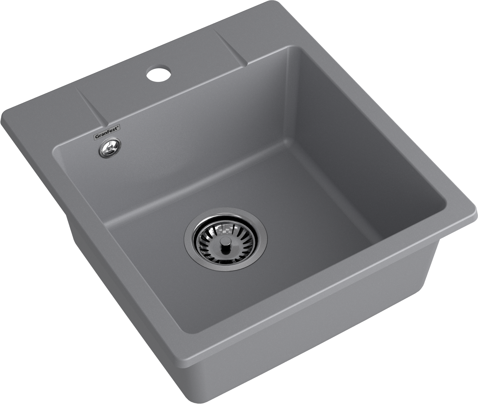 GRANFEST Мойка URBAN 245  1-чаша 450*490мм темно-серый арт.GF-UR- GRANFEST Мойка URBAN 245  1-чаша 450*490мм темно-серый арт.GF-UR-