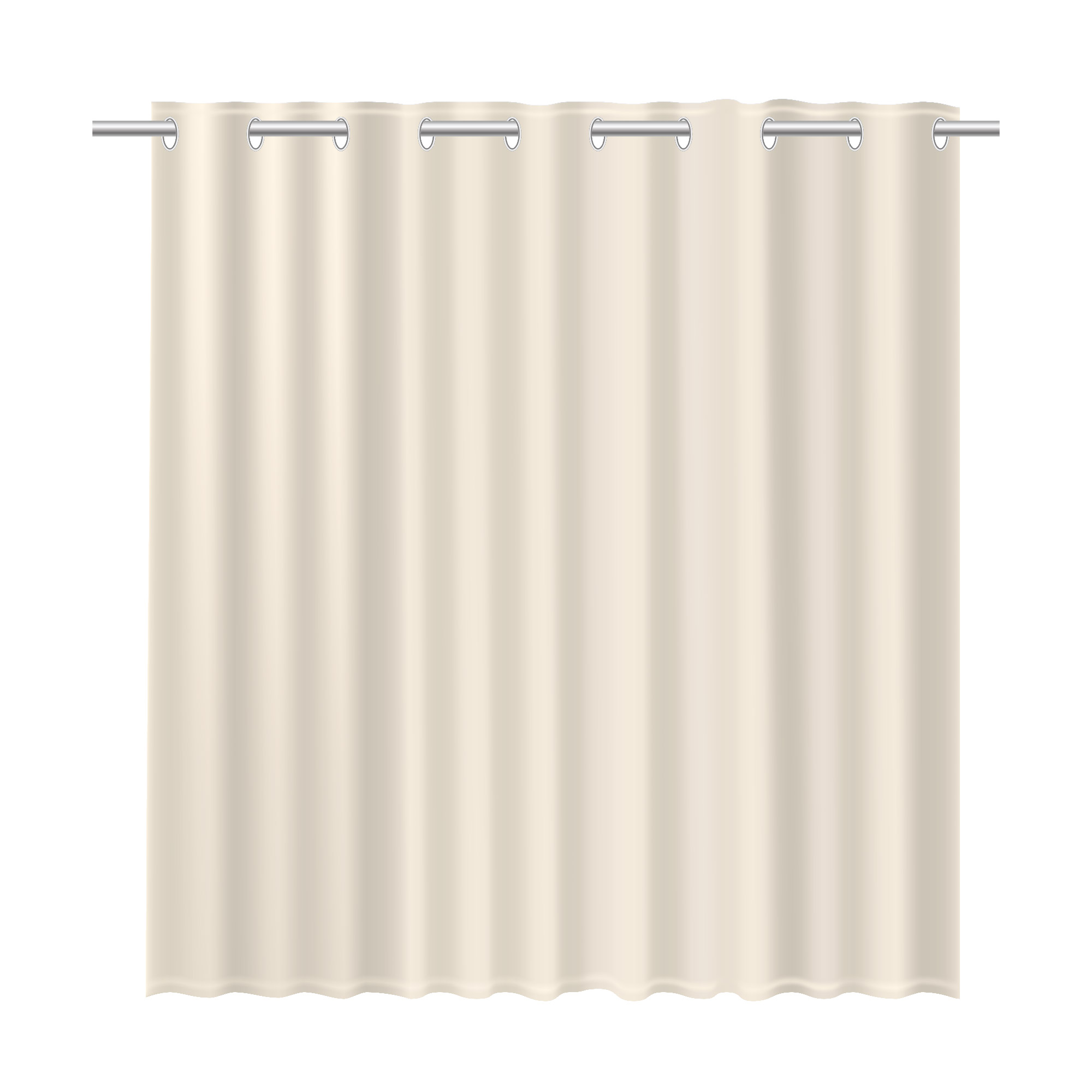 Шторка для ванной бежевая Fixsen Linum FX-1535A