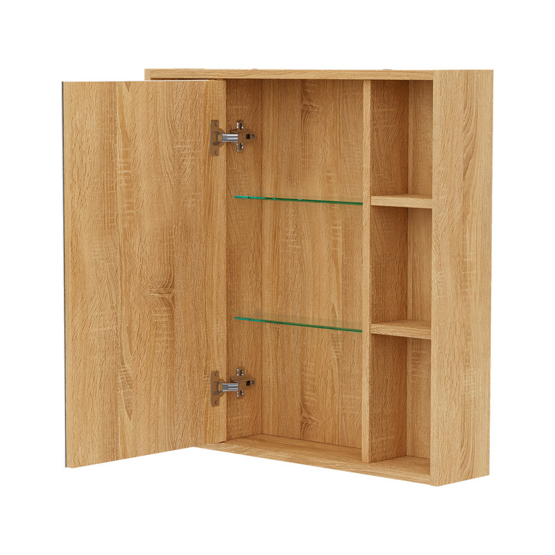 Шкаф зеркальный Osmond 70, повесной, дуб сонома, VOLNA