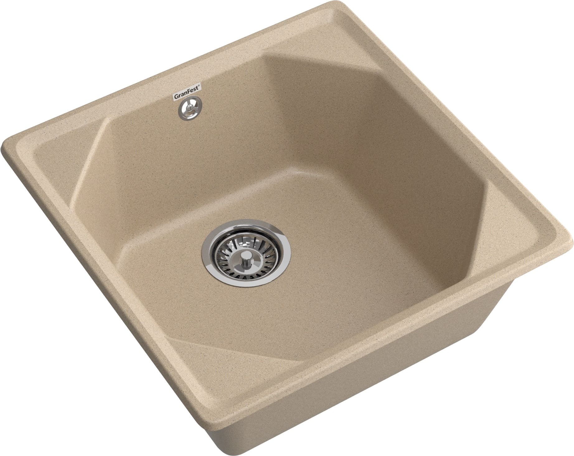 GRANFEST Мойка композит UNIQUE, GF-U-500, 1-чаша 500*500, песочный GRANFEST Мойка композит UNIQUE, GF-U-500, 1-чаша 500*500, песочный