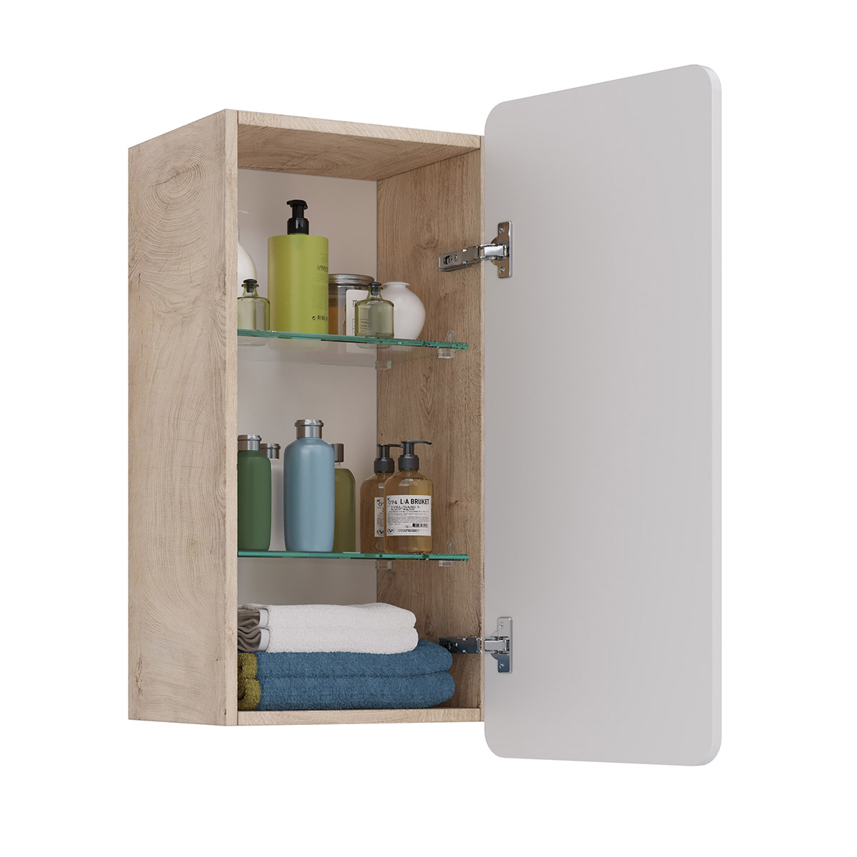 Полупенал Lemark OLIVIA 35 см подвесной, 1 дверный, открывание лев/прав, цвет корпуса: Дуб кантри, ц