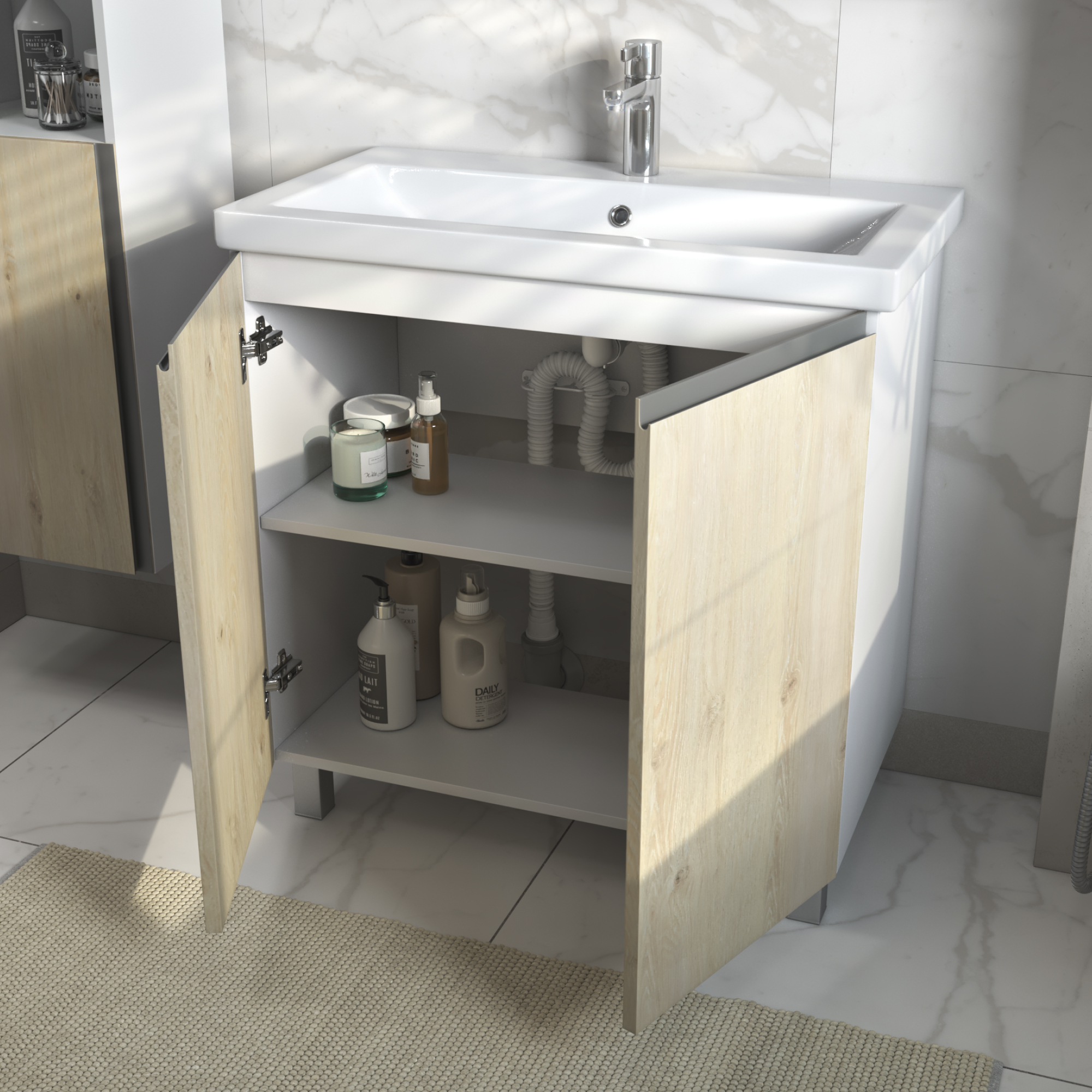 Тумба под раковину VIGO Yuma 80 напольная 347 дуб давос