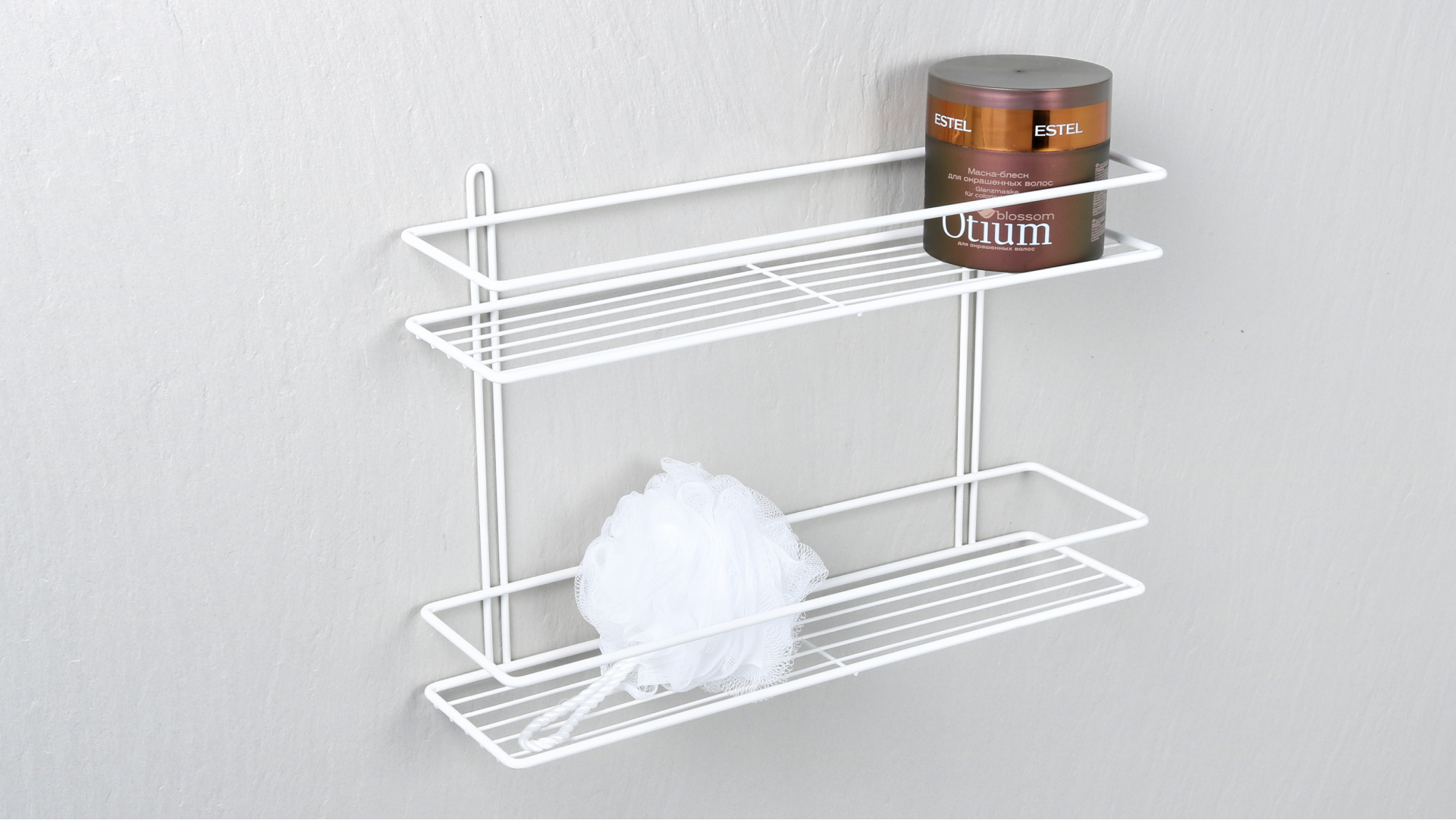 Полка прямая двухэтажная белая Fixsen FX-730W-2