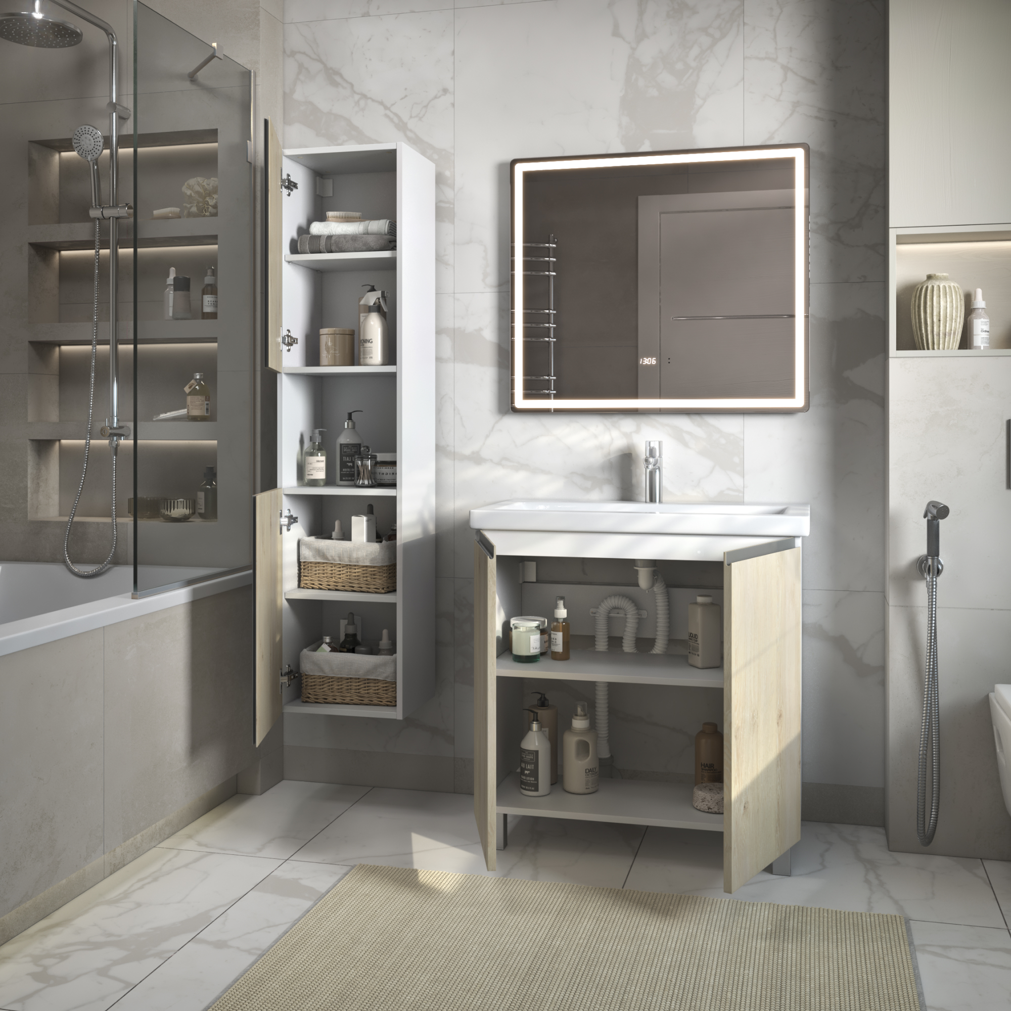 Тумба под раковину VIGO Yuma 80 напольная 347 дуб давос