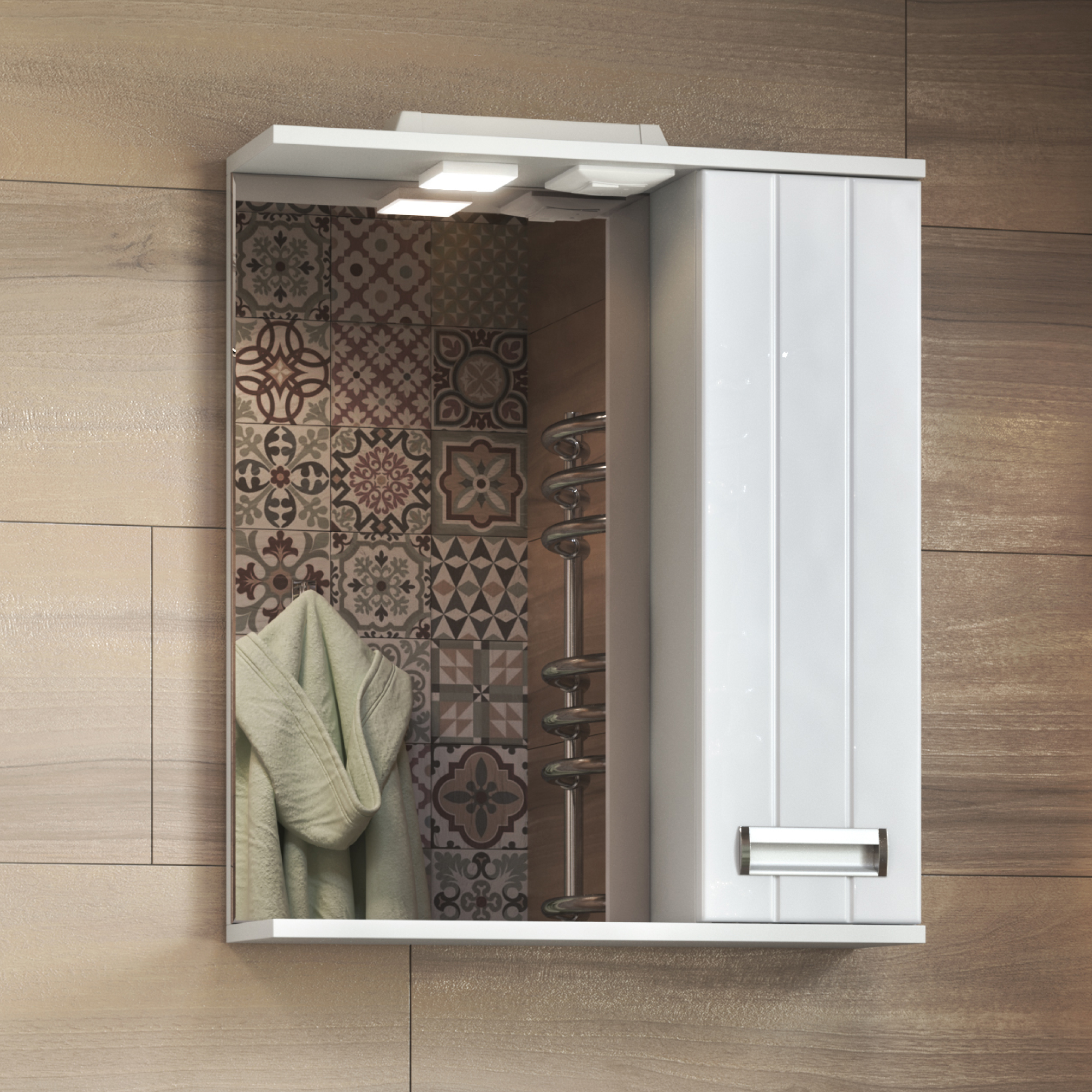 Зеркало со шкафом VIGO Diana 60 подвесное белый (z.DIA.60.R.El) Зеркало со шкафом VIGO Diana 60 подвесное белый (z.DIA.60.R.El)