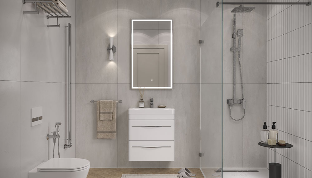 Тумба под раковину VELVEX Jill 600-0-2 (9595) навесная белый матовый