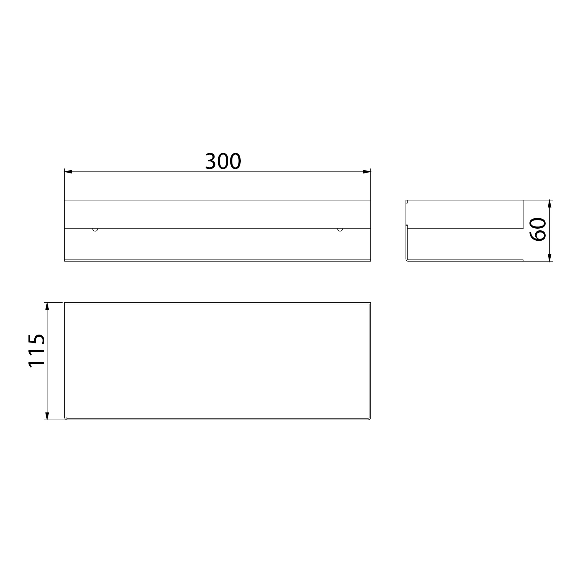 Полка для душа прямая LEMARK 300 мм SHELF LINE из нерж. стали с крючками, черный