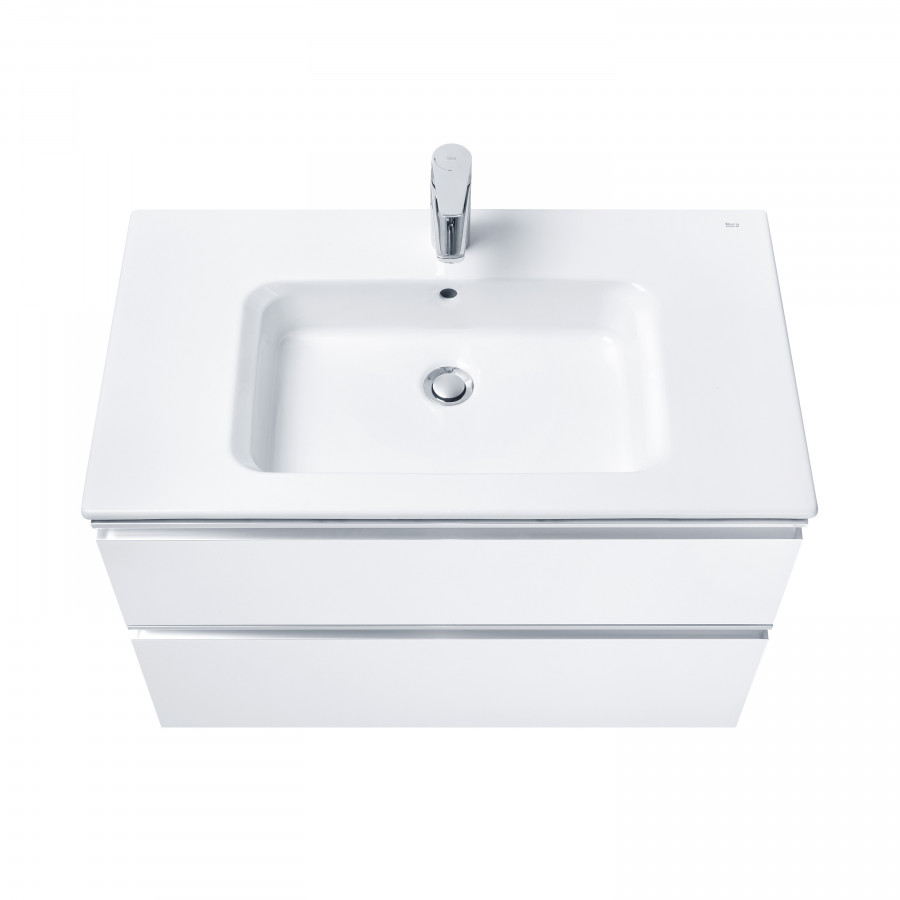 GAP Тумба под раковину GAP 80, белый глянец, 2 ящ., ROCA