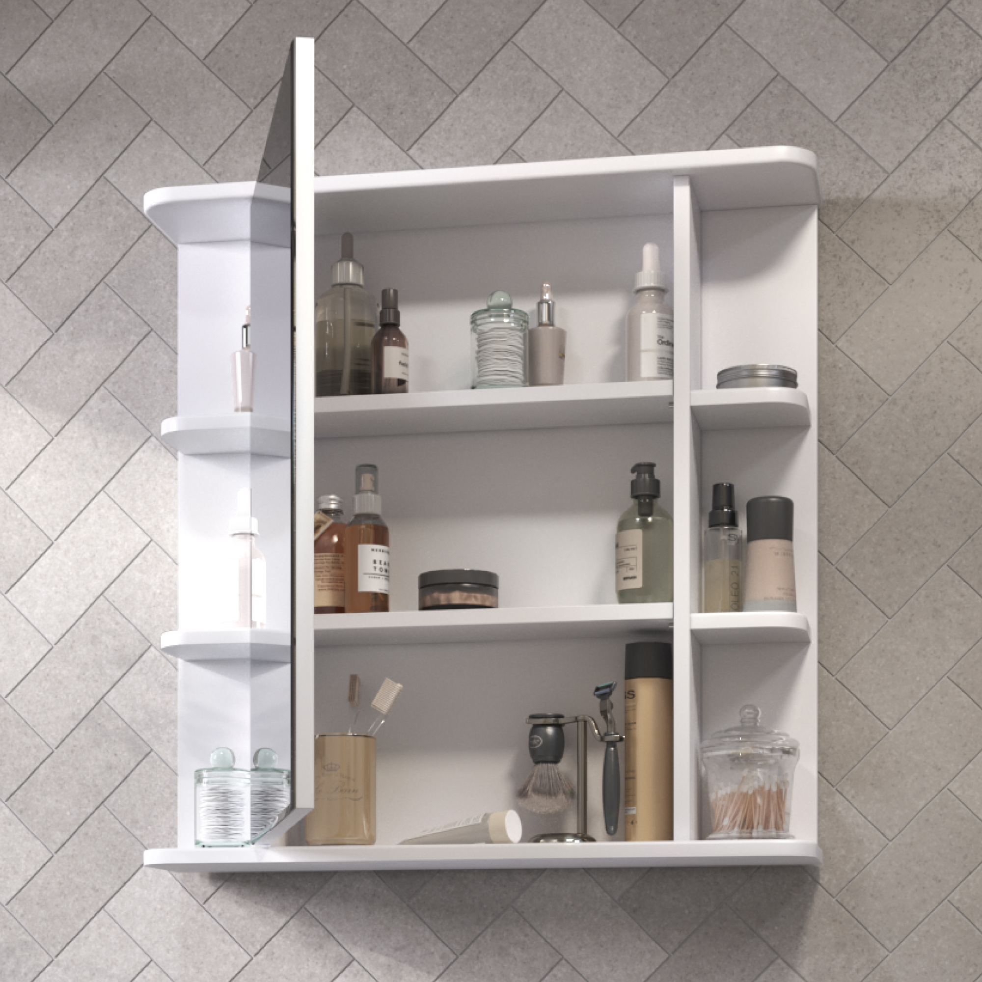 Зеркальный шкаф VIGO Nova 60 подвесной белый (zsh.NOV.60) Зеркальный шкаф VIGO Nova 60 подвесной белый (zsh.NOV.60)