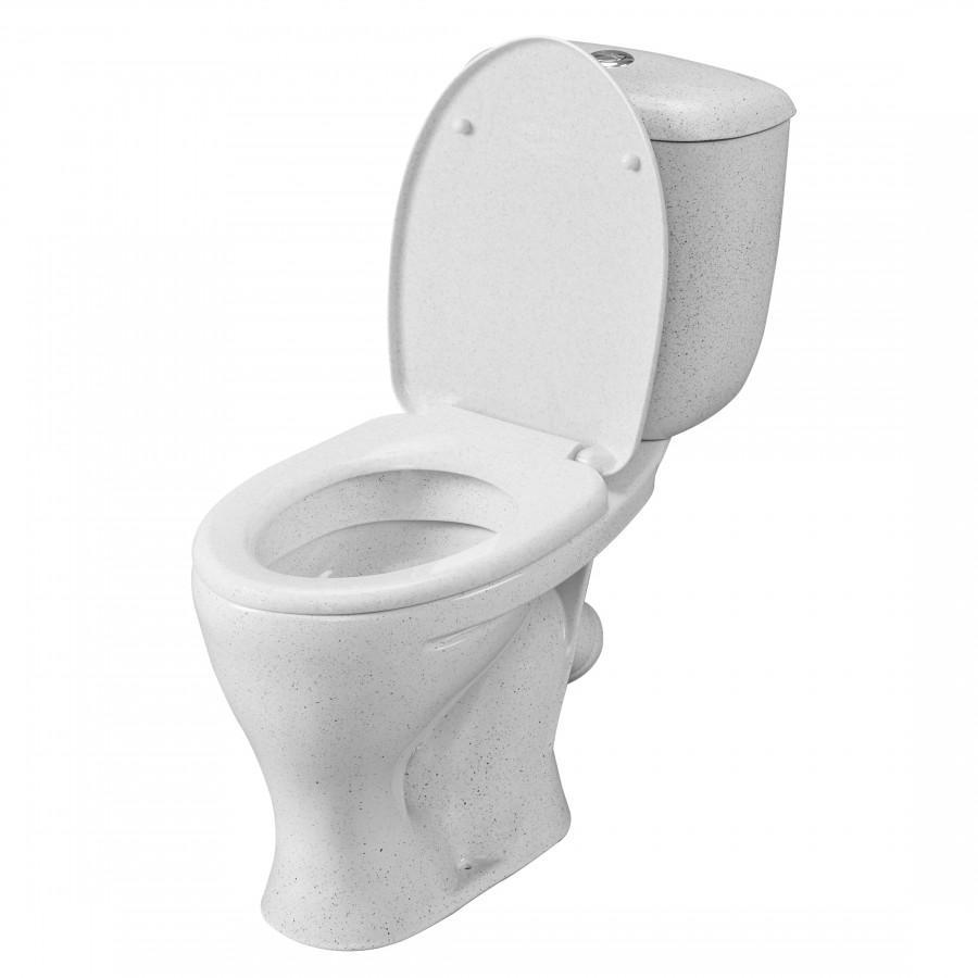 Унитаз-компакт "Воротынский" косой выпуск, с кнопочной арматурой и сиденьем, крап на белом SANTERI Унитаз-компакт "Воротынский" косой выпуск, с кнопочной арматурой и сиденьем, крап на белом SANTERI