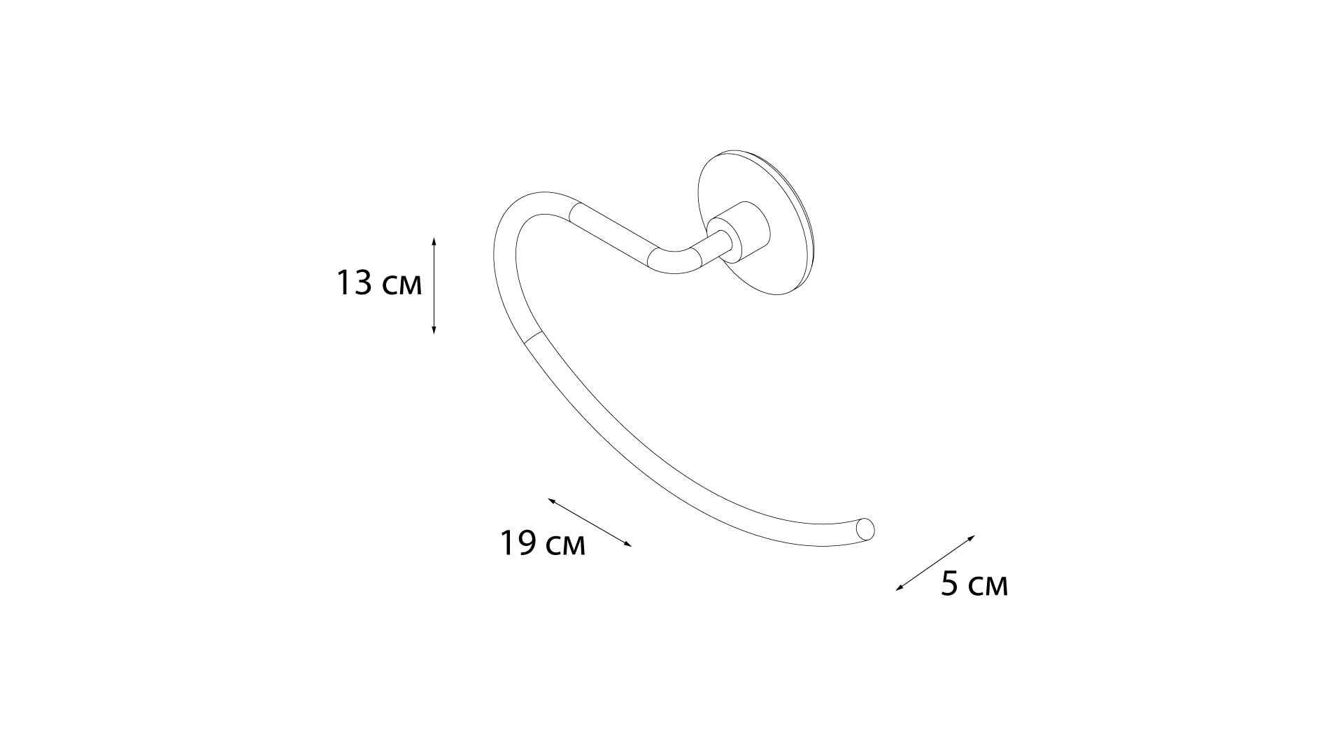 Полотенцедержатель полукольцо FIXSEN Round (FX-92111) Полотенцедержатель полукольцо FIXSEN Round (FX-92111)
