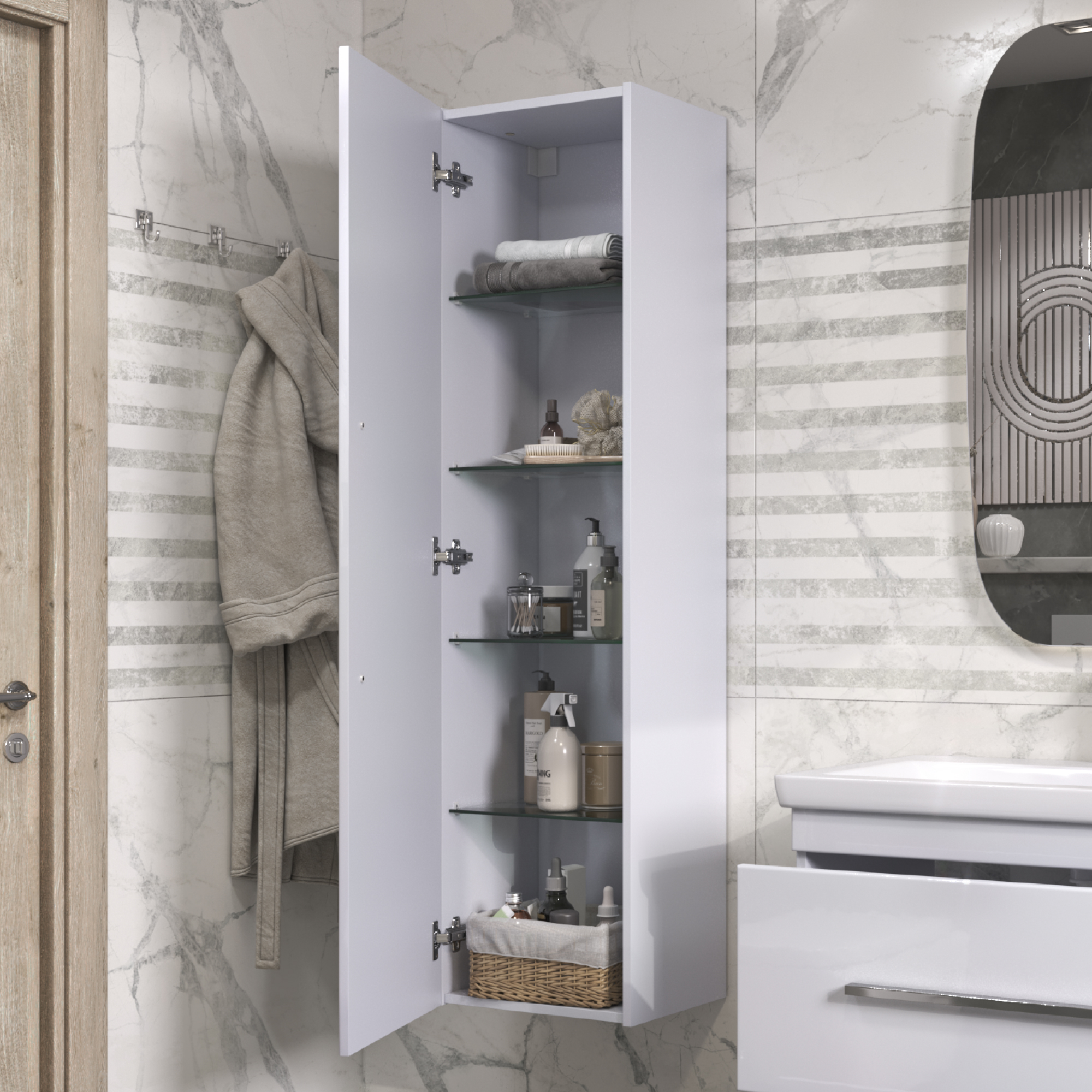 Шкаф-пенал VIGO Land 40 подвесной белый (022) Шкаф-пенал VIGO Land 40 подвесной белый (022)