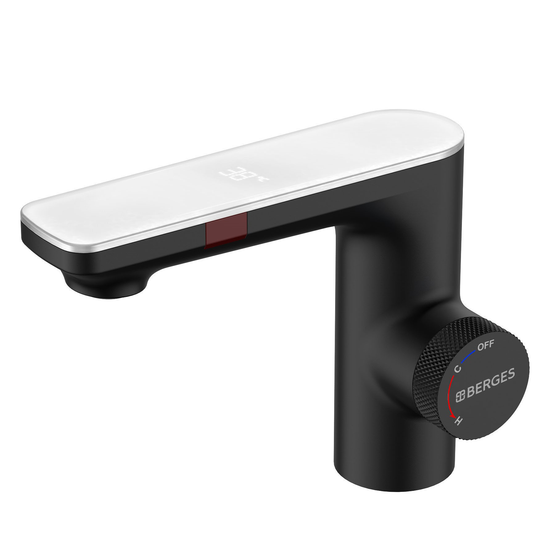 Смеситель для раковины MORANS сенсорный, черный матовый, BERGES