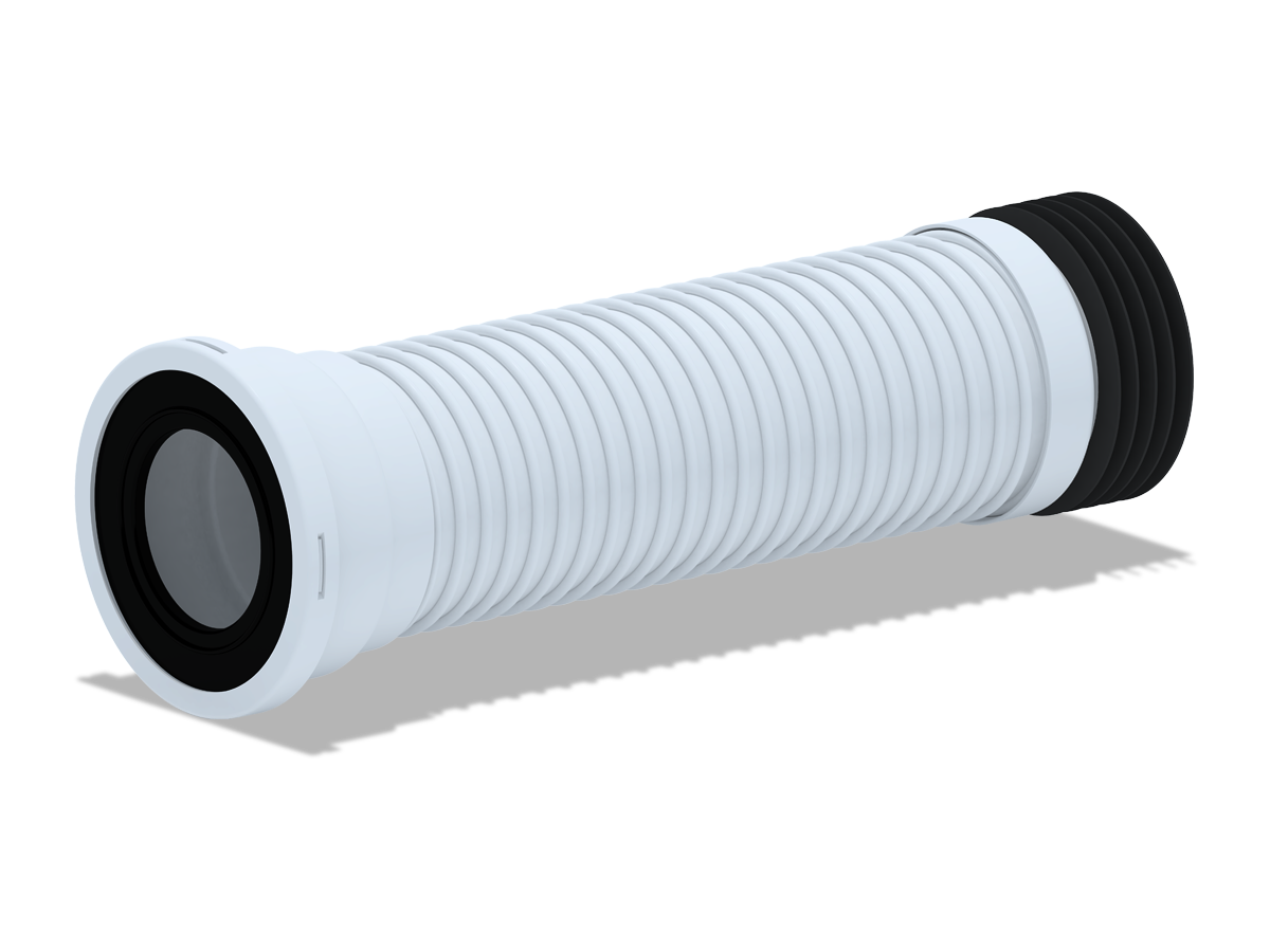 Удлинитель гибкий для унитаза АНИ Пласт K518 армированный обратного сжатия 180-440 мм