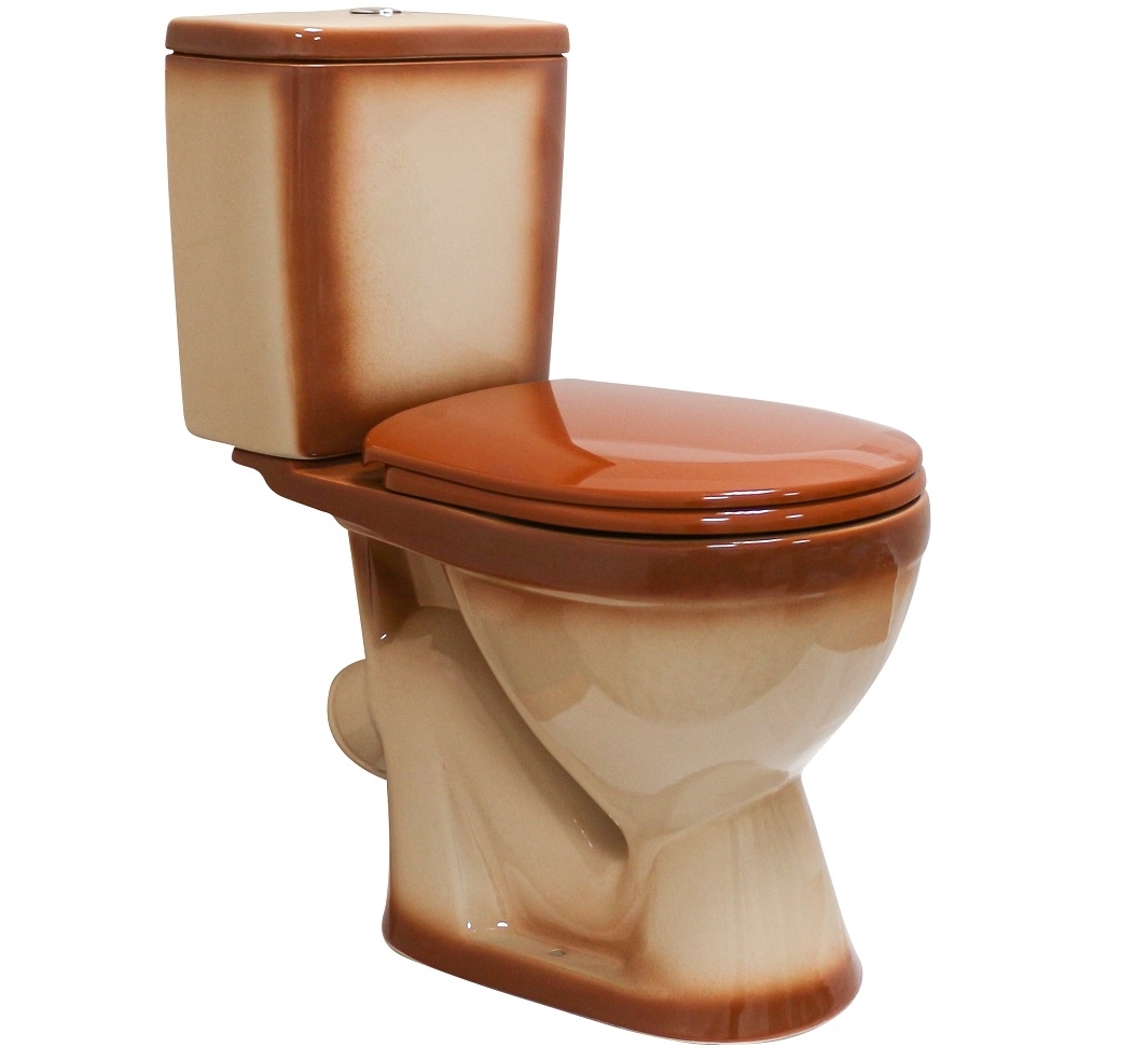 ЛИРА Унитаз-компакт наклон. вып., с арматурой, сиденьем, креплением, коричневый. ROSA ЛИРА Унитаз-компакт наклон. вып., с арматурой, сиденьем, креплением, коричневый. ROSA