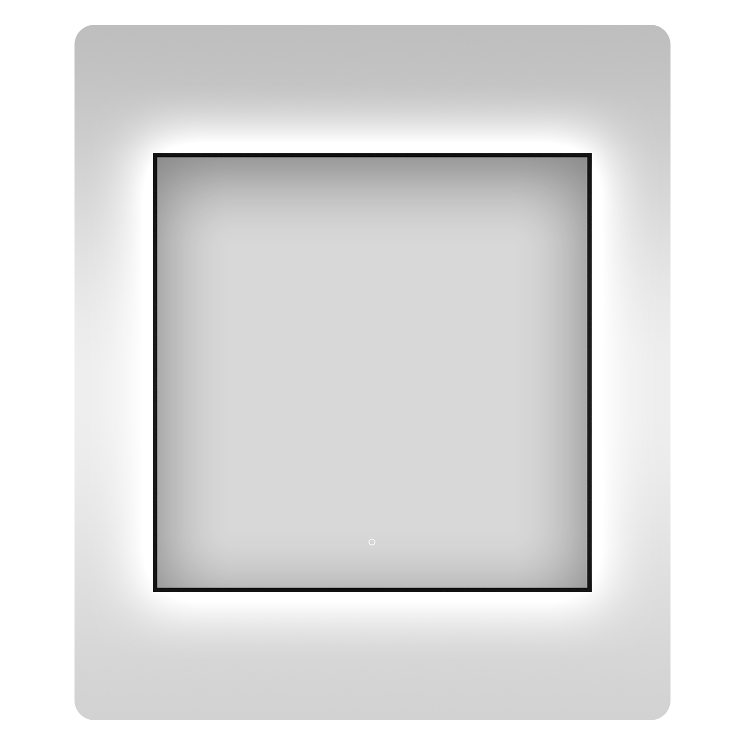 Квадратное зеркало с фоновой LED-подсветкой, 80 см