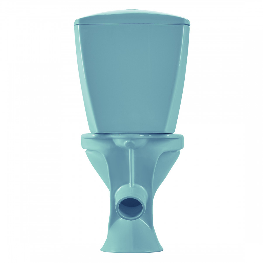 Унитаз-компакт "Версия" наклонный выпуск, с кнопочной арматурой и сиденьем, голубой  SANTERI Унитаз-компакт "Версия" наклонный выпуск, с кнопочной арматурой и сиденьем, голубой  SANTERI