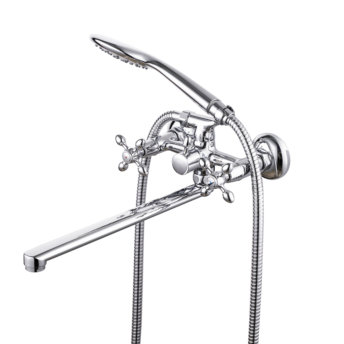 Vista Смеситель для ванны, плоск.пов.излив 300мм держ.на теле, р/ДВ, хром, LM, LM7651C