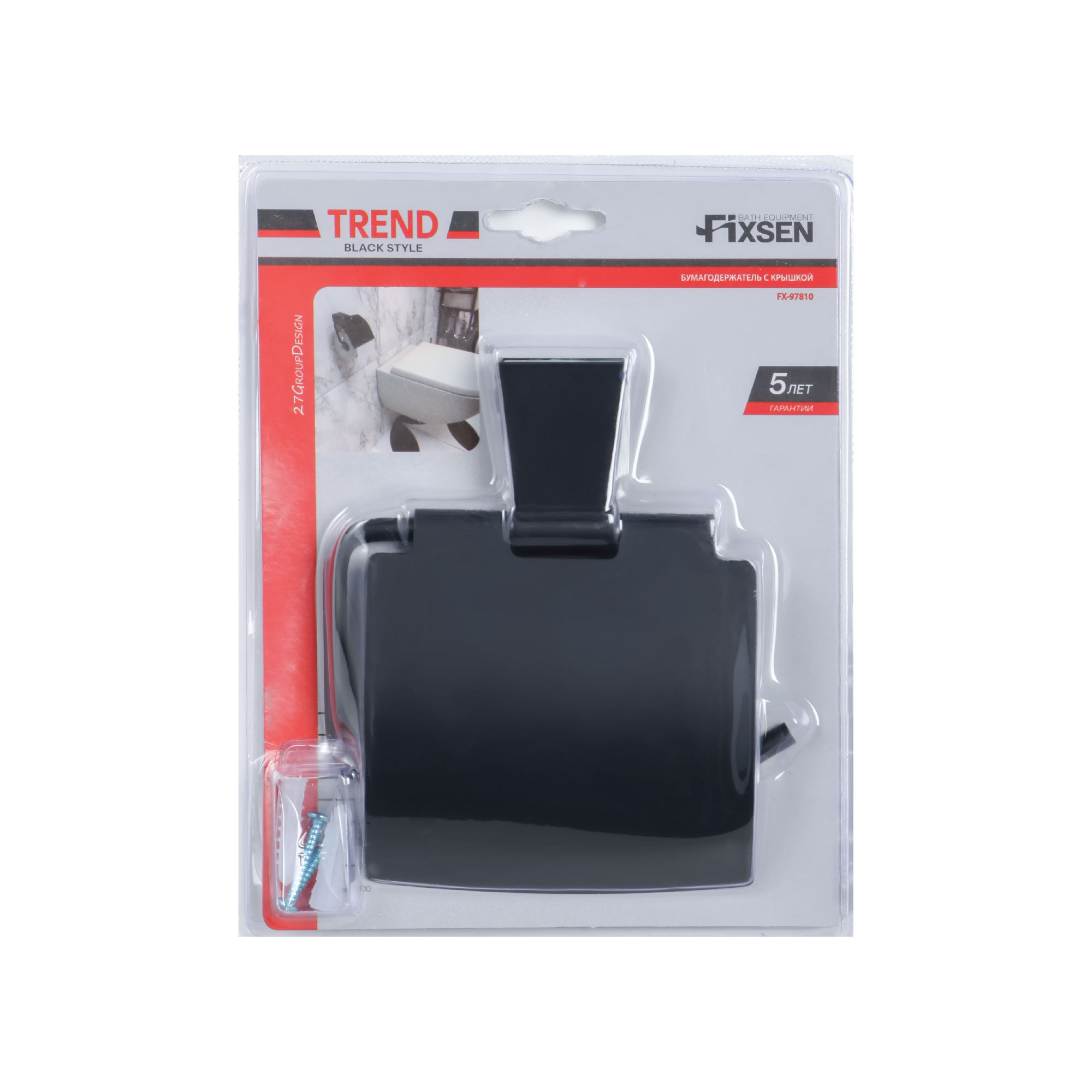 Бумагодержатель с крышкой FIXSEN Trend (FX-97810) Бумагодержатель с крышкой FIXSEN Trend (FX-97810)
