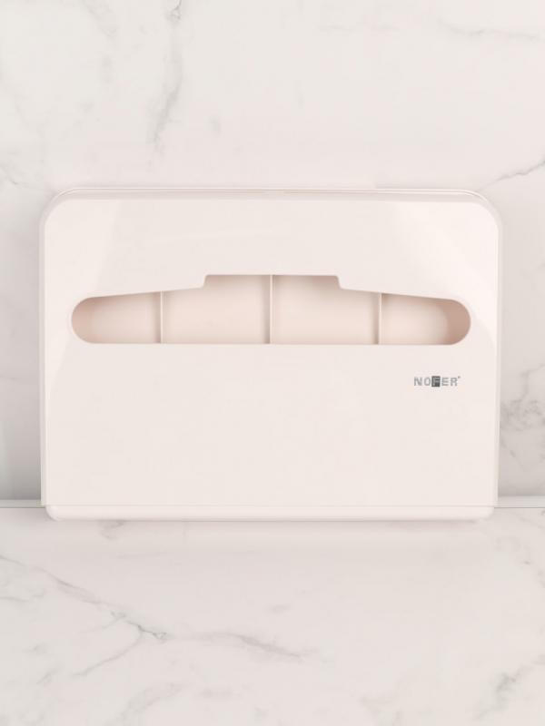 Диспенсер накладок для  туалета пластиковый белый Диспенсер накладок для  туалета пластиковый белый