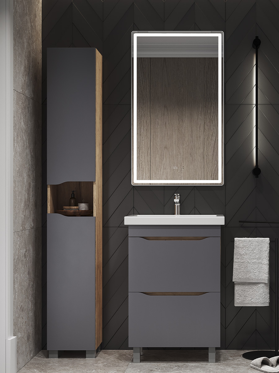 Шкаф-пенал VIGO Wave 30 напольный  348 дуб золотой