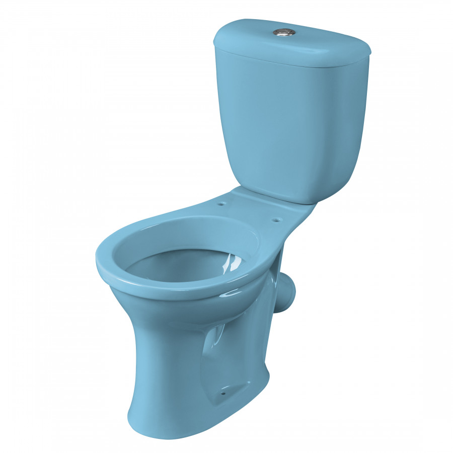 Унитаз-компакт Виктория косой выпуск, н/п., кноп. арматурой и сиденьем полипропилен, голубой SANTERI Унитаз-компакт Виктория косой выпуск, н/п., кноп. арматурой и сиденьем полипропилен, голубой SANTERI