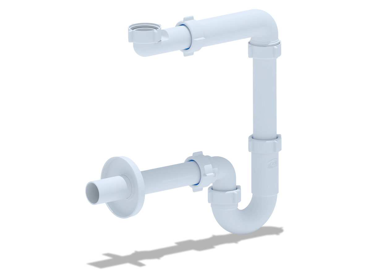 Сифон для раковины АНИ Пласт DB5023 1 1/4 дюйма 32 без выпуска с прямой трубой 32